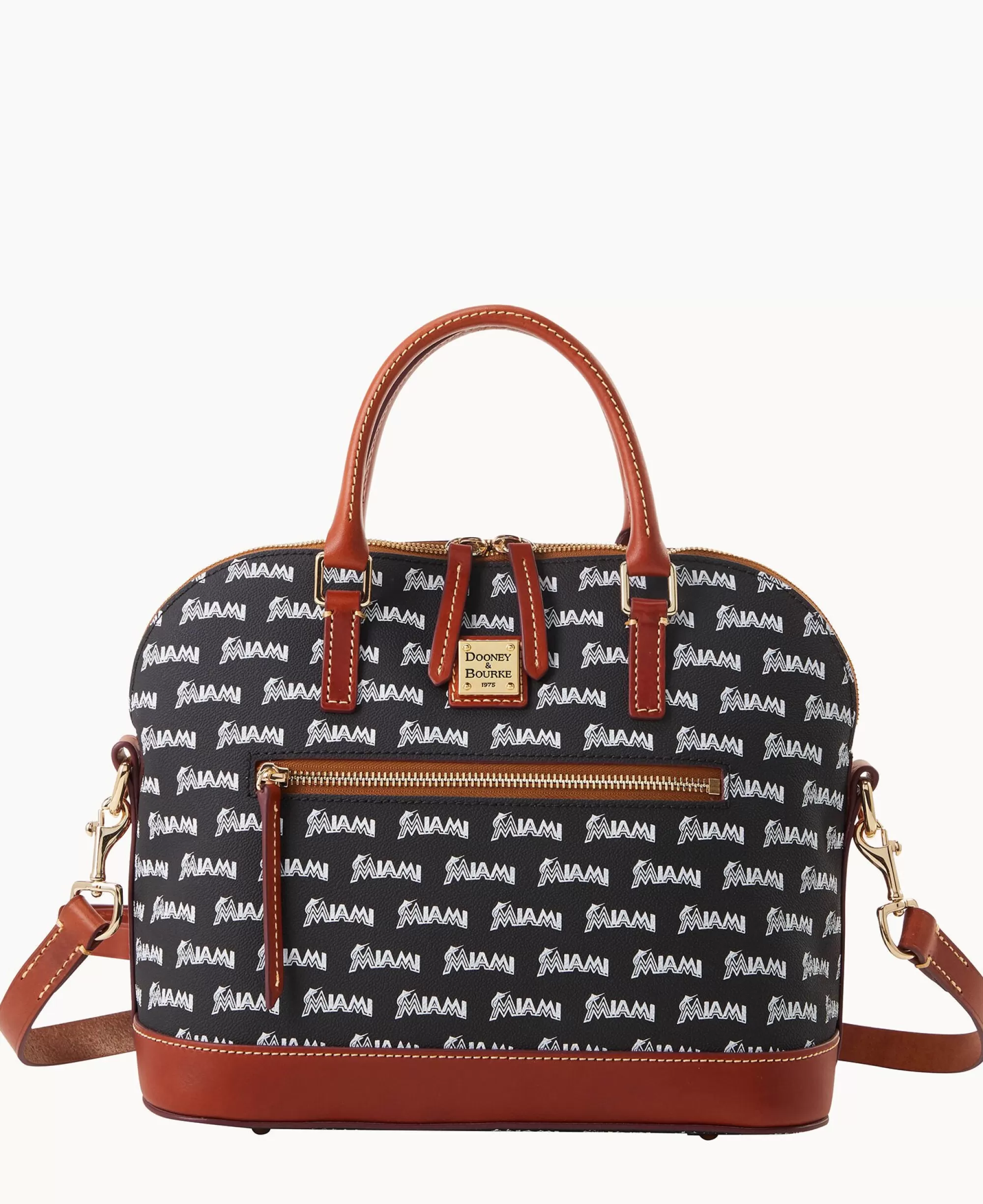 Dooney & Bourke Game Day Ready | Printed Fabric^MLB Domed Zip Satchel