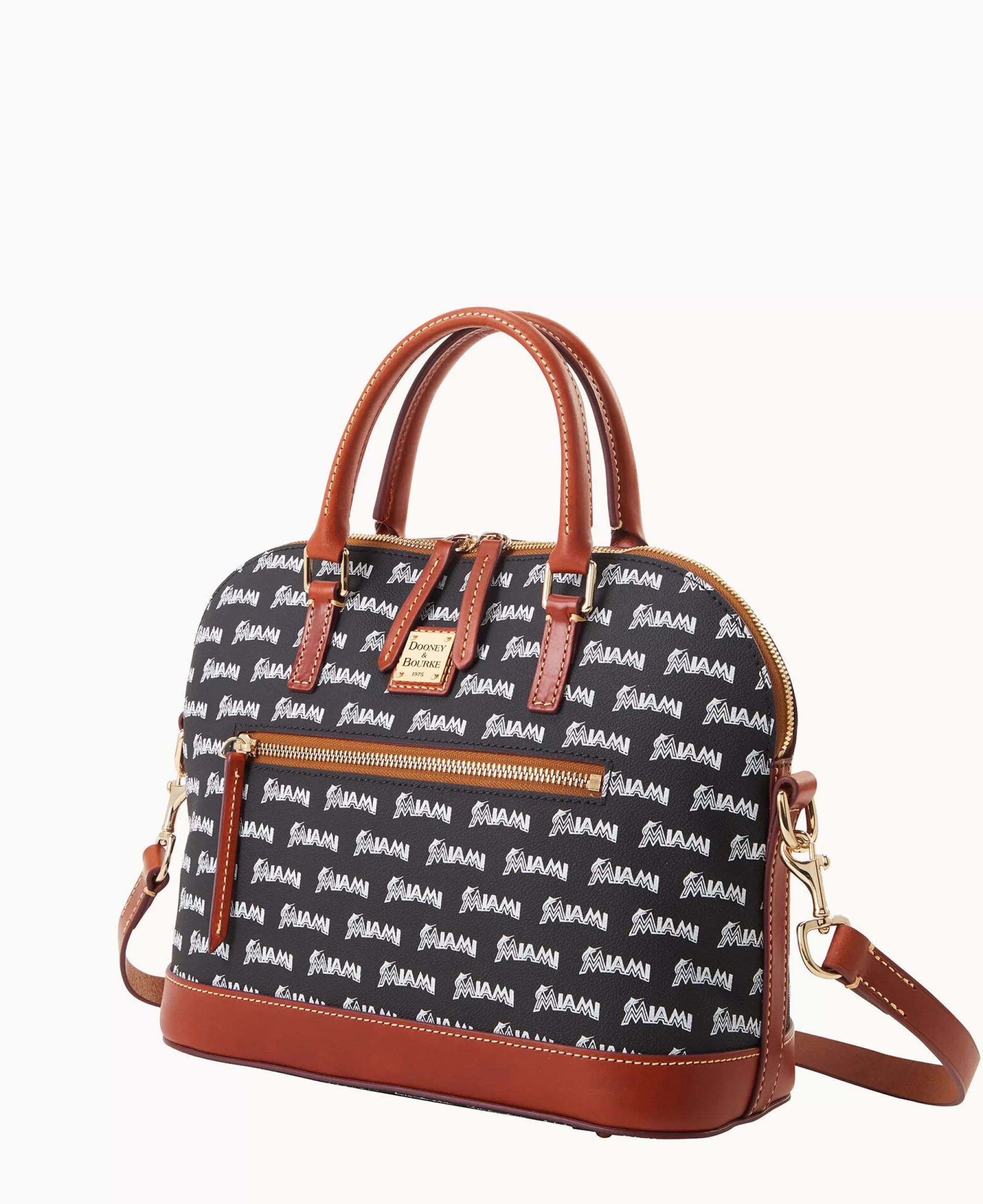 Dooney & Bourke Game Day Ready | Printed Fabric^MLB Domed Zip Satchel