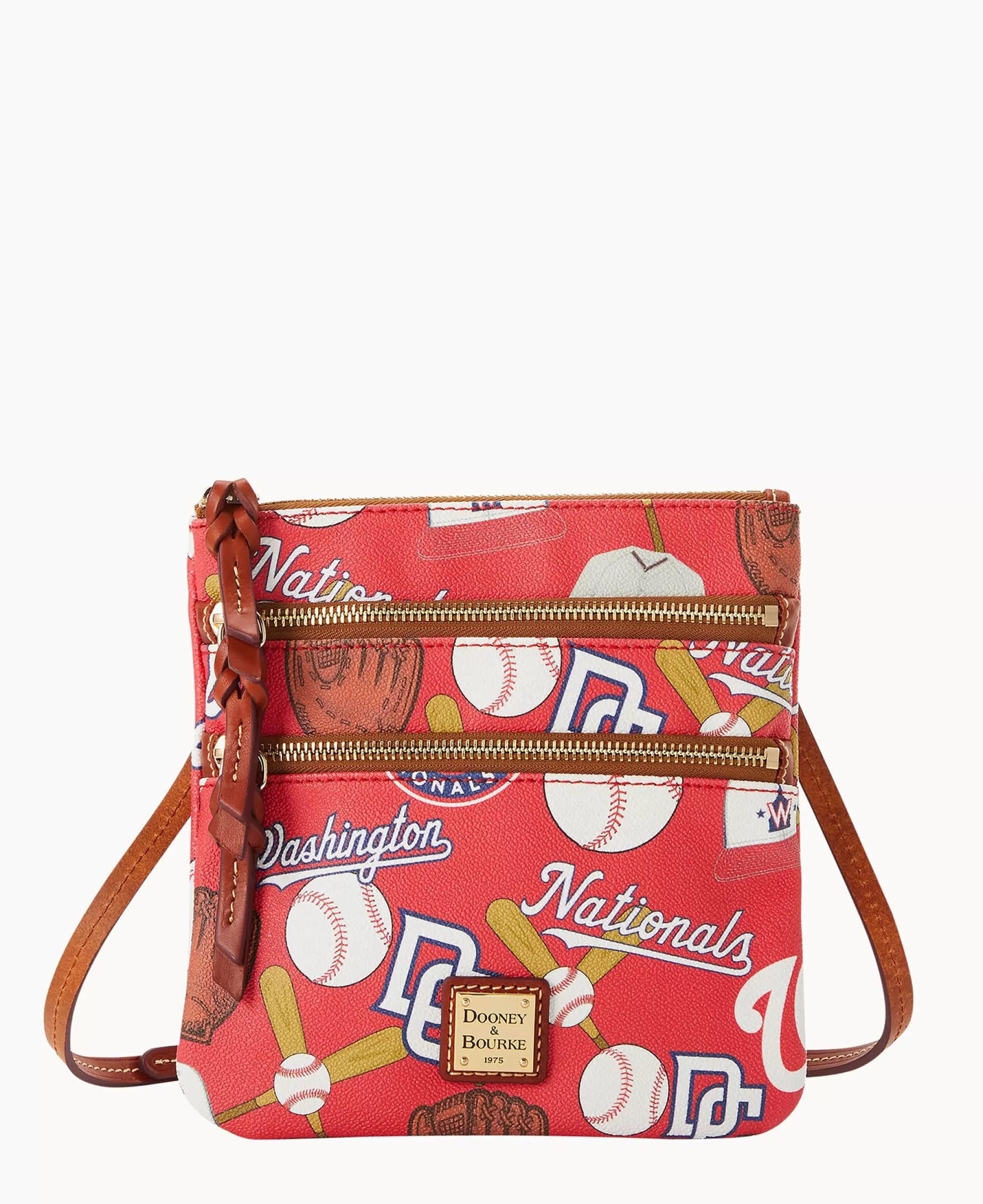 Dooney & Bourke Game Day Ready | Printed Fabric^MLB N S Triple Zip Crossbody