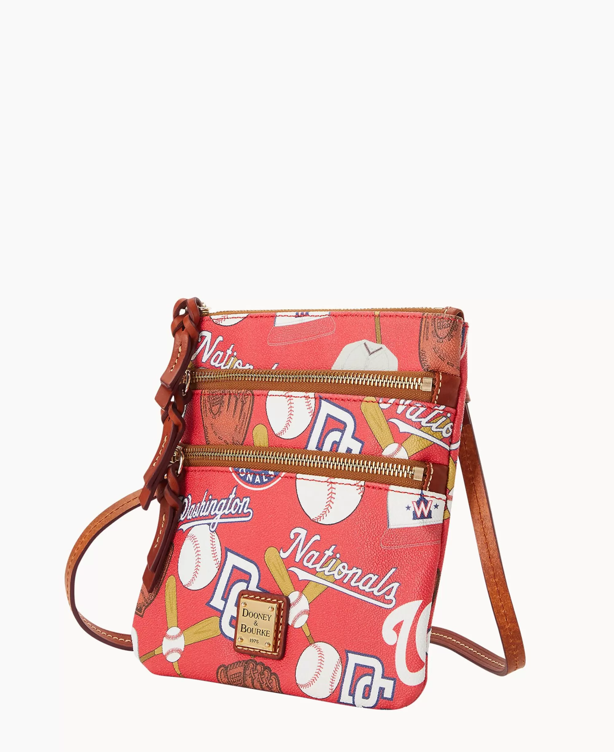 Dooney & Bourke Game Day Ready | Printed Fabric^MLB N S Triple Zip Crossbody