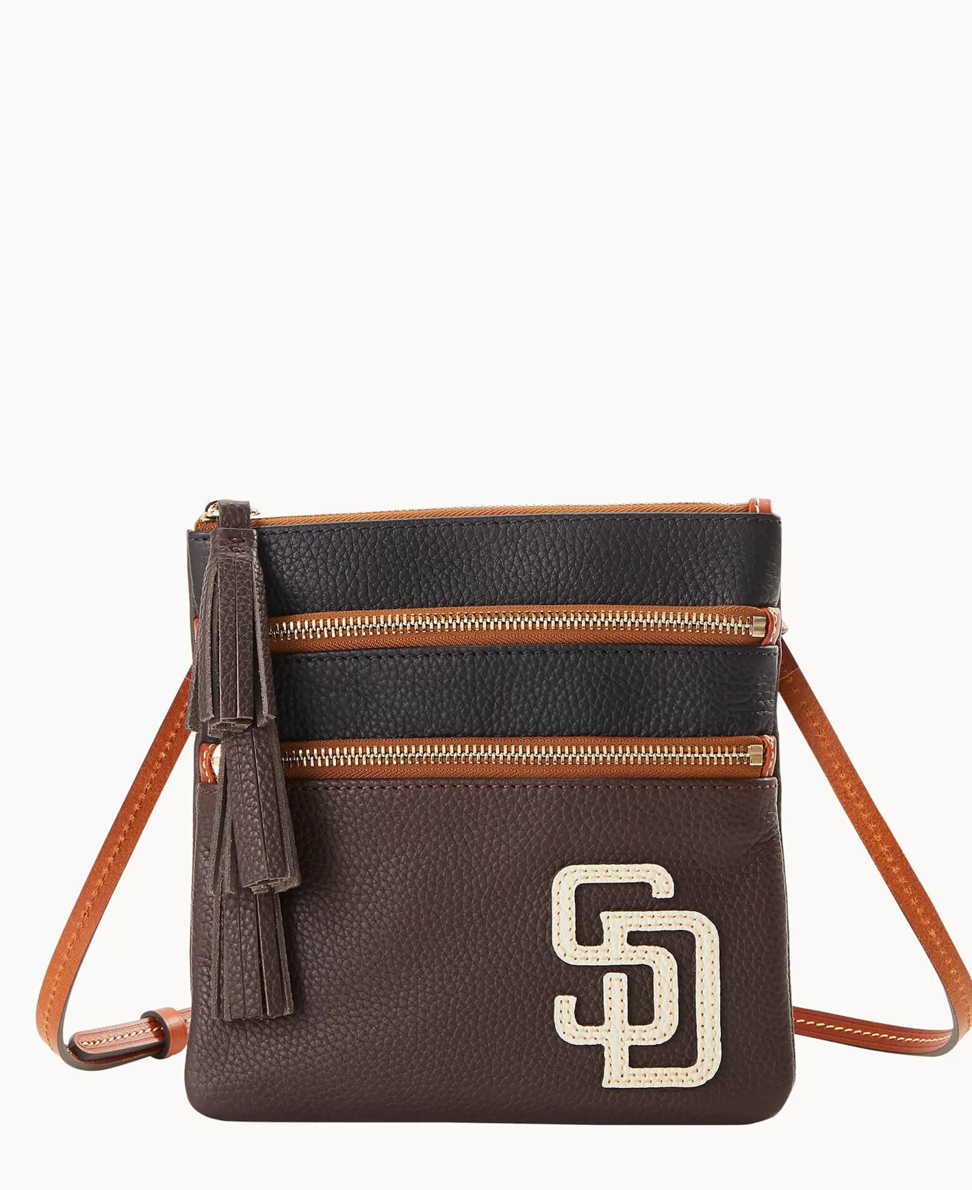 Dooney & Bourke Game Day Ready | Printed Fabric^MLB Triple Zip Crossbody