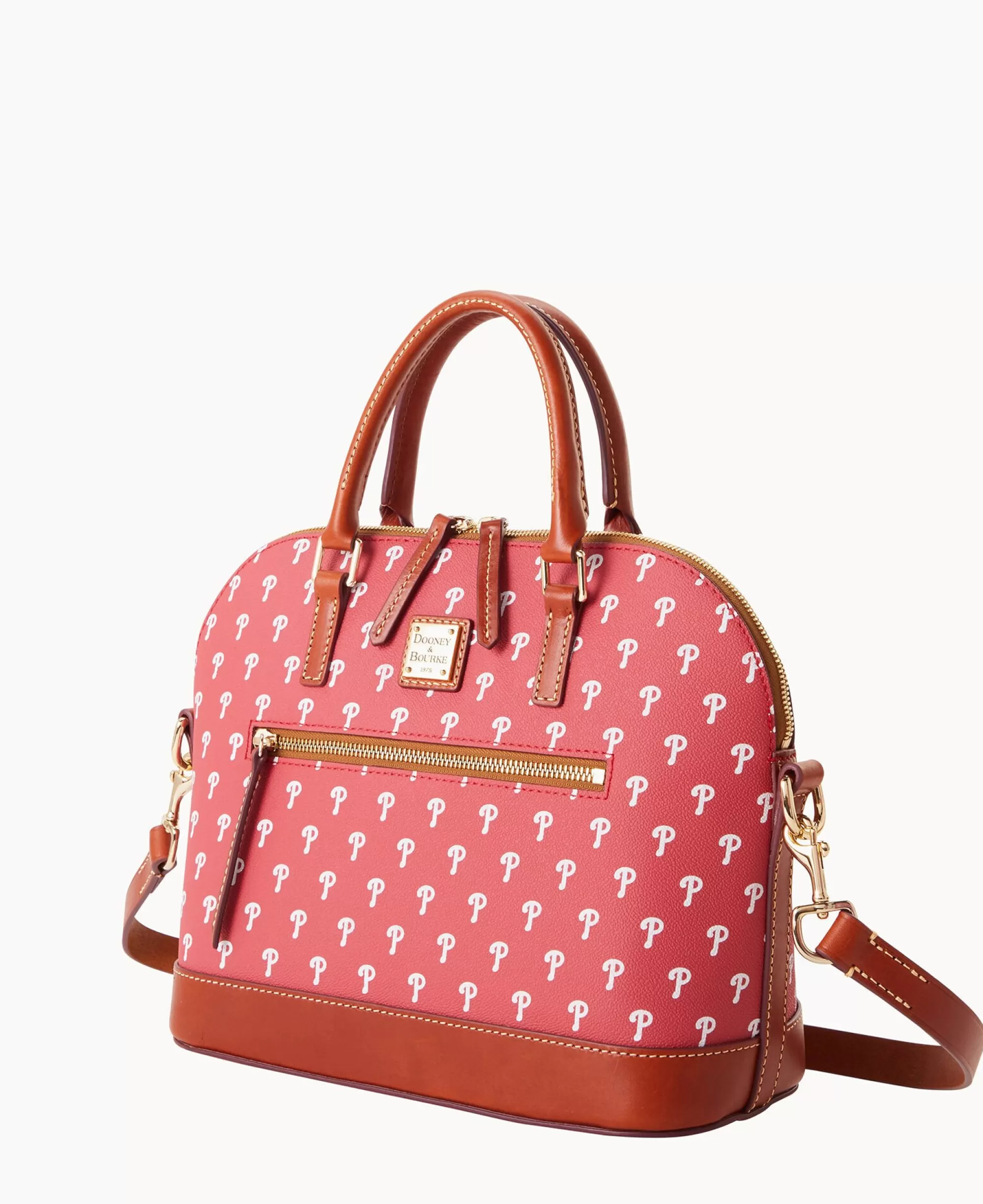 Dooney & Bourke Game Day Ready | Printed Fabric^MLB Domed Zip Satchel