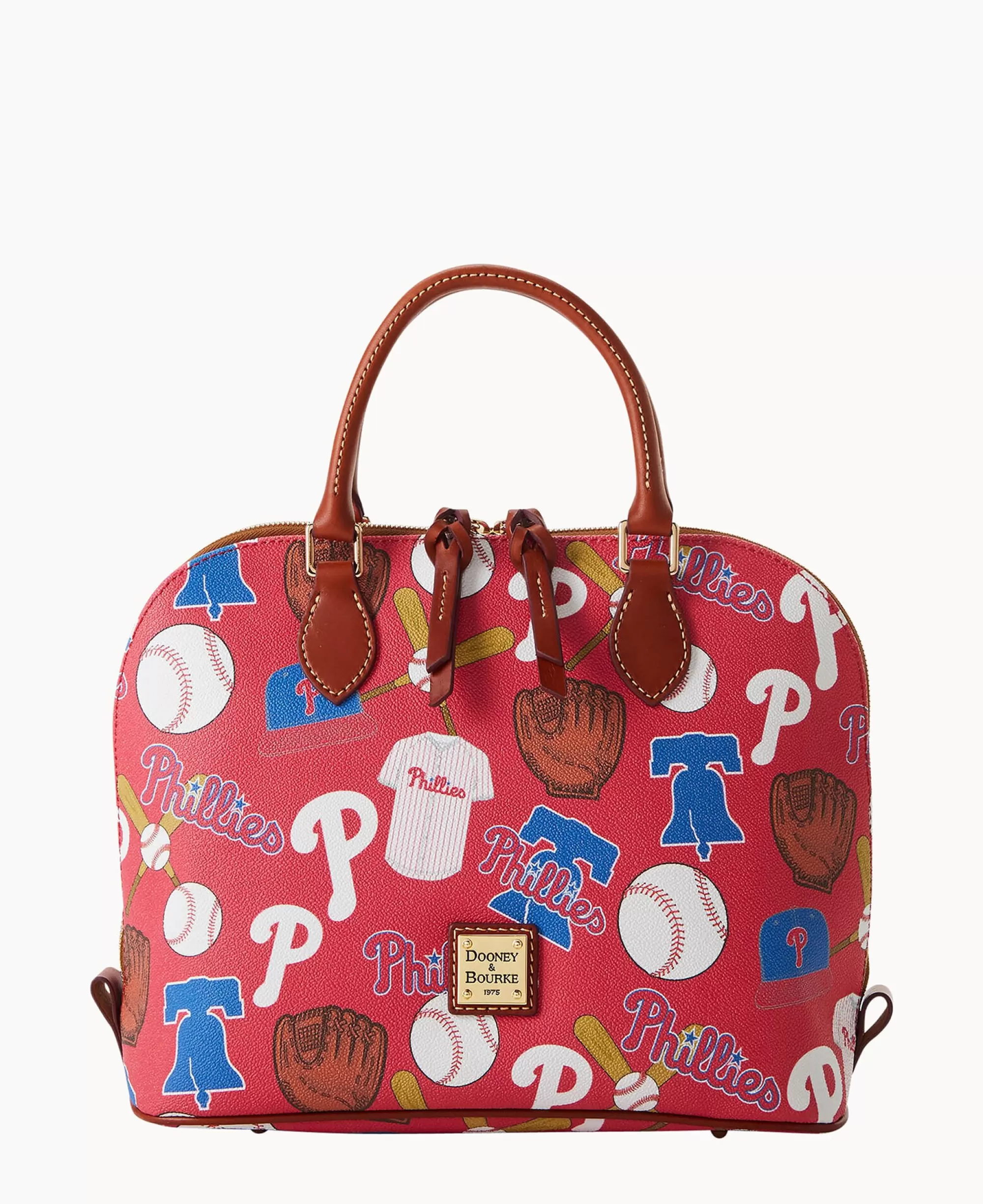 Dooney & Bourke Game Day Ready | Printed Fabric^MLB Zip Zip Satchel