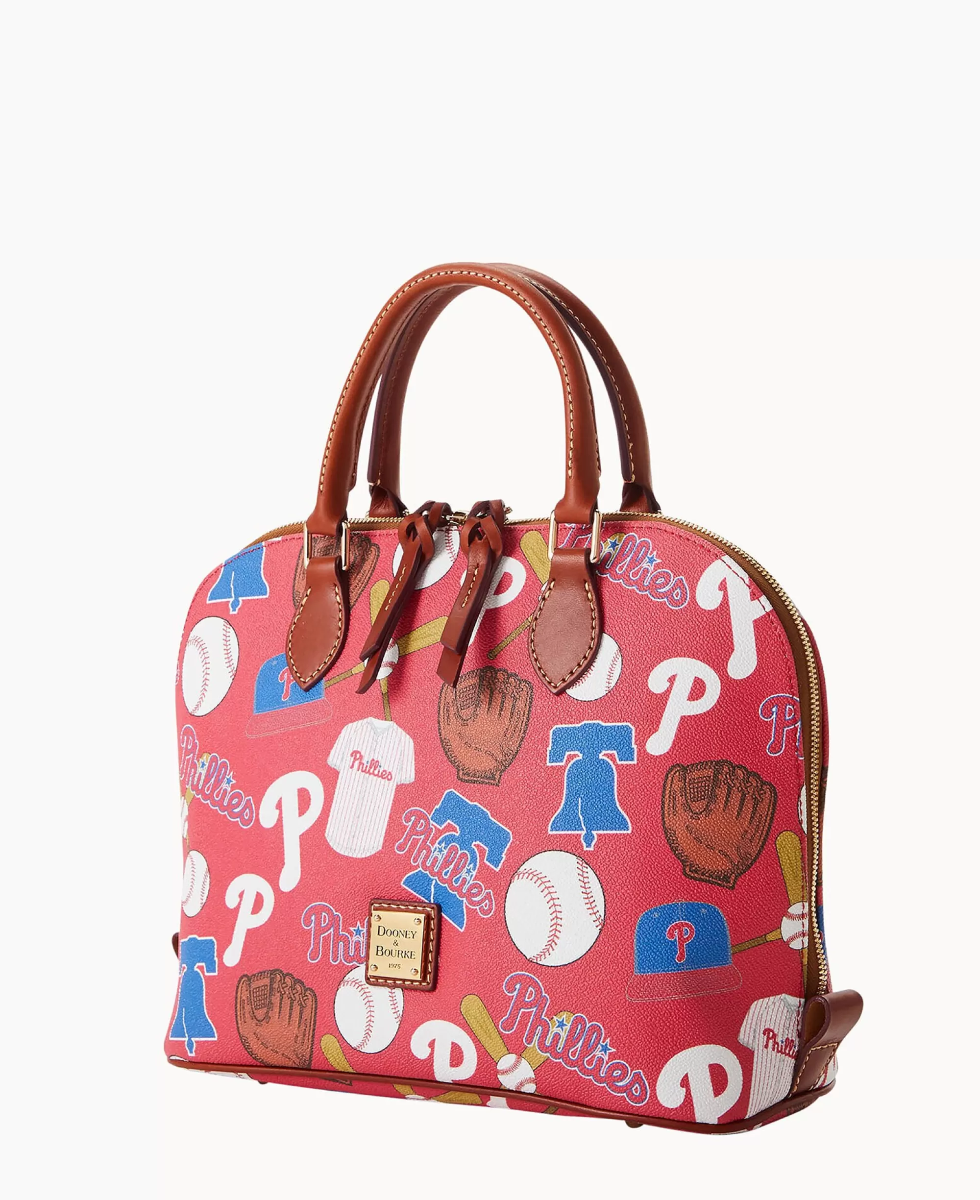 Dooney & Bourke Game Day Ready | Printed Fabric^MLB Zip Zip Satchel