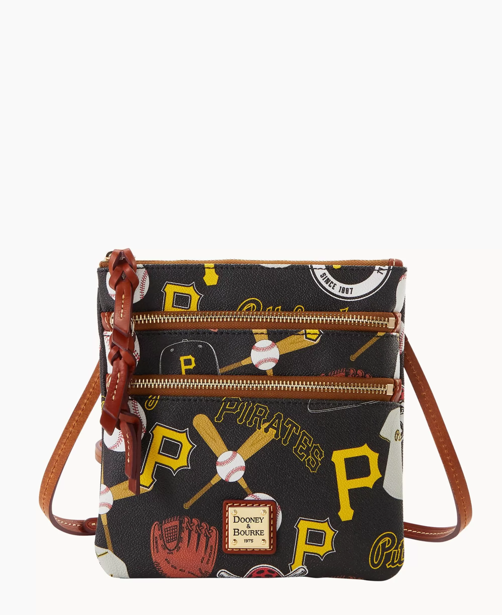 Dooney & Bourke Game Day Ready | Printed Fabric^MLB N S Triple Zip Crossbody