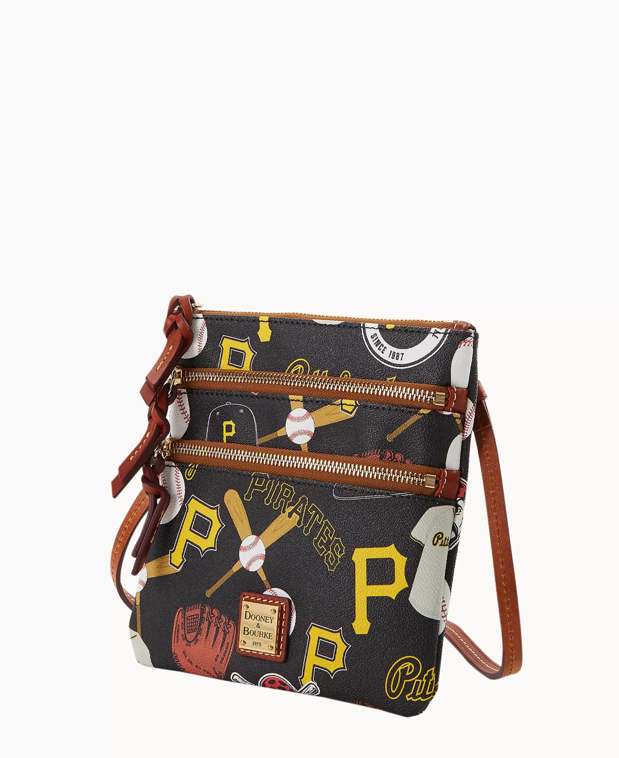 Dooney & Bourke Game Day Ready | Printed Fabric^MLB N S Triple Zip Crossbody