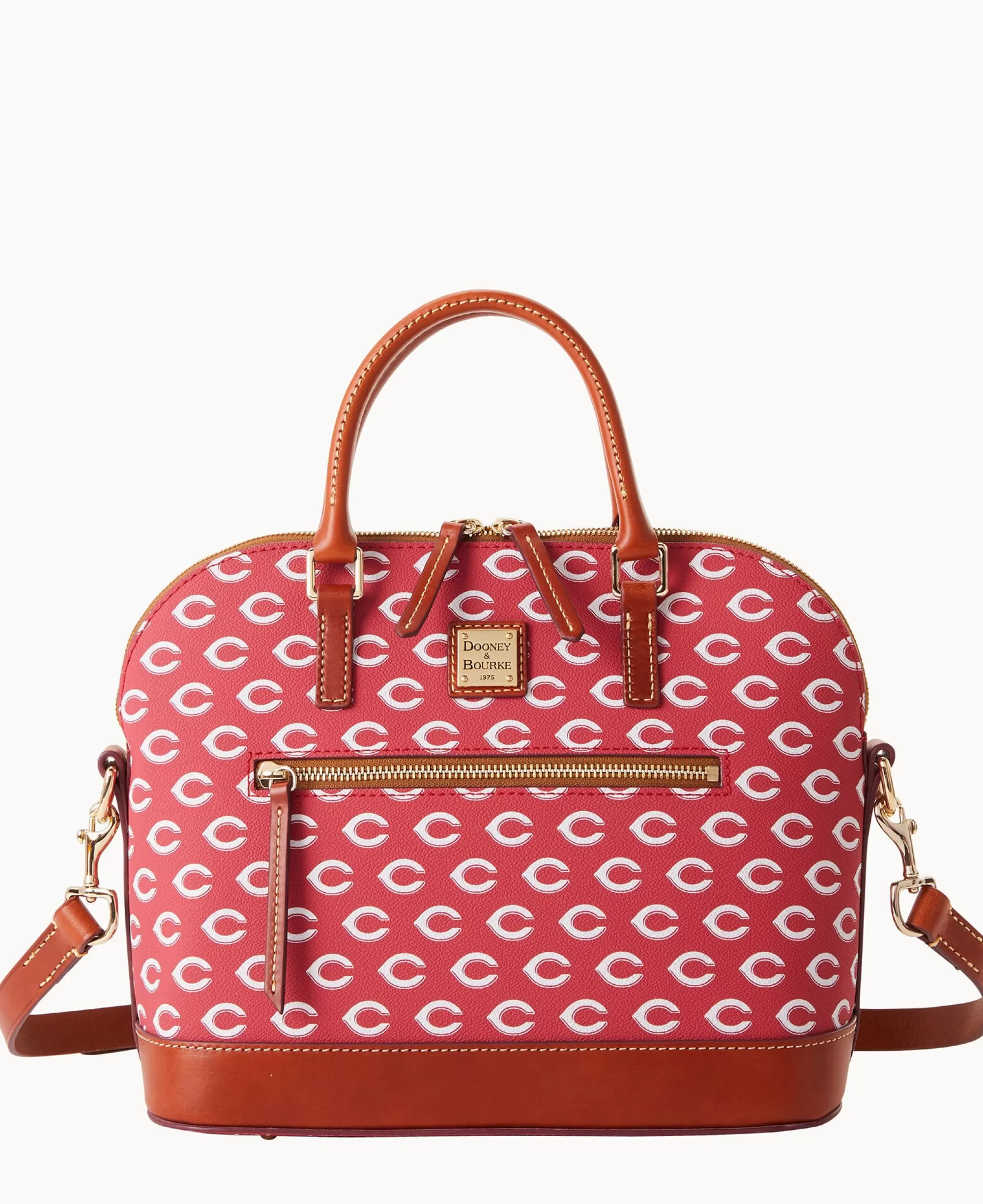 Dooney & Bourke Game Day Ready | Printed Fabric^MLB Domed Zip Satchel