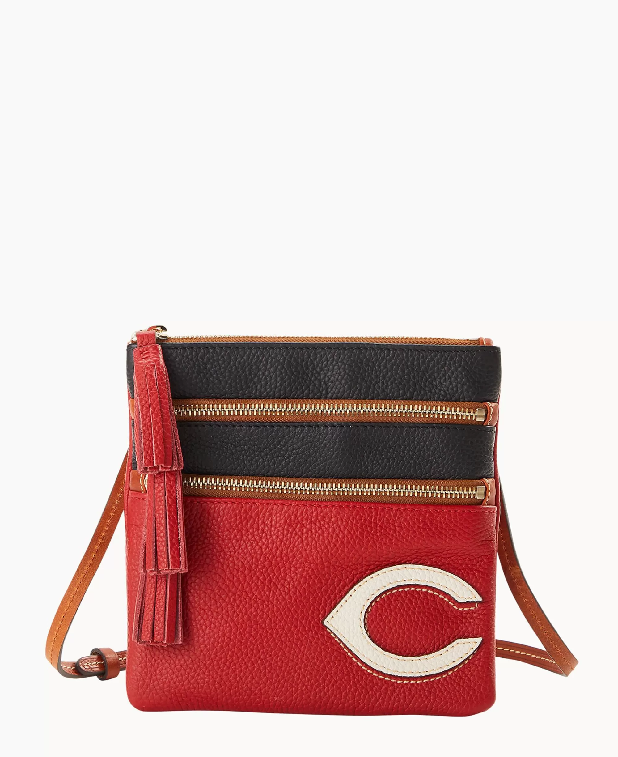 Dooney & Bourke Game Day Ready | Printed Fabric^MLB Triple Zip Crossbody