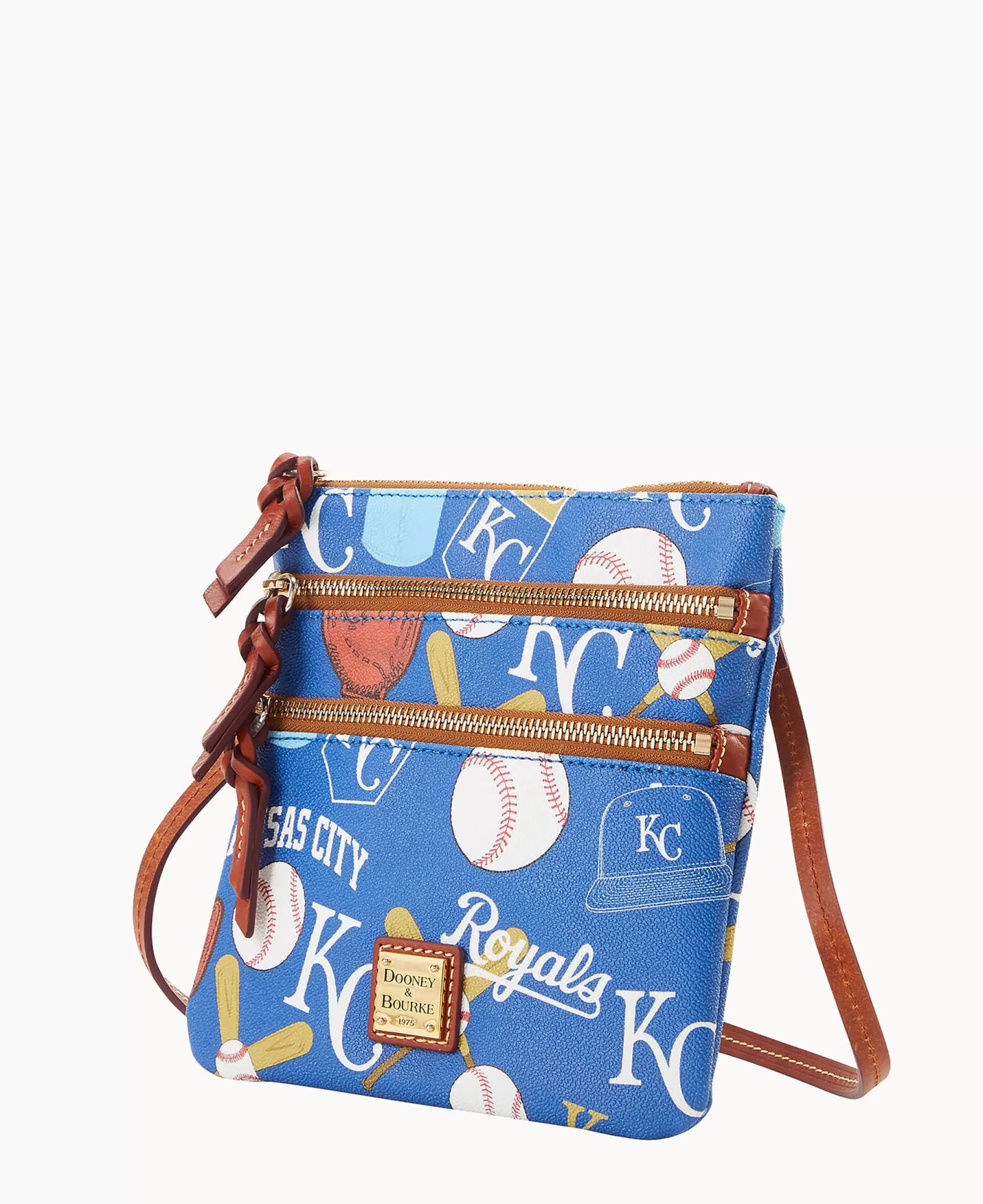 Dooney & Bourke Game Day Ready | Printed Fabric^MLB N S Triple Zip Crossbody