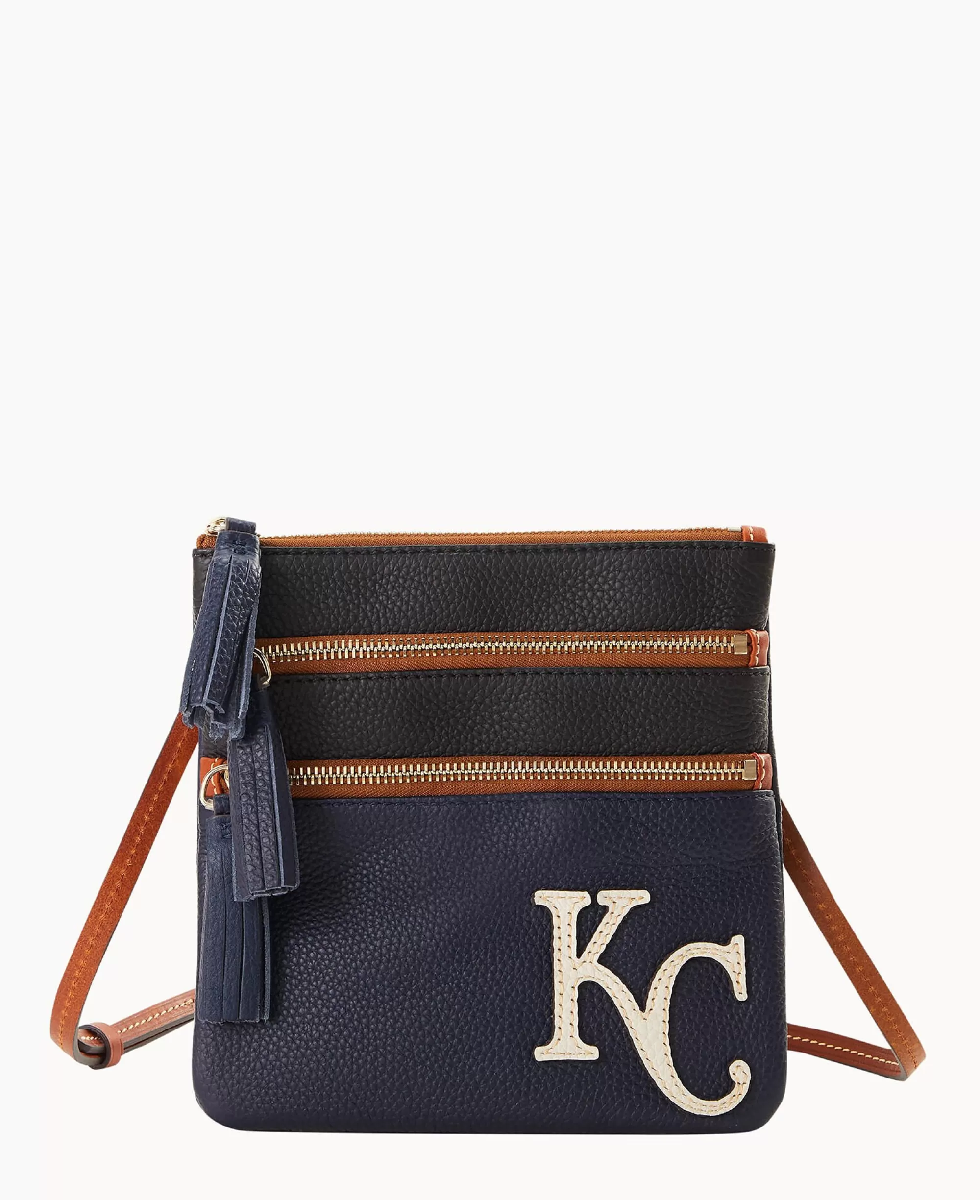 Dooney & Bourke Game Day Ready | Printed Fabric^MLB Triple Zip Crossbody