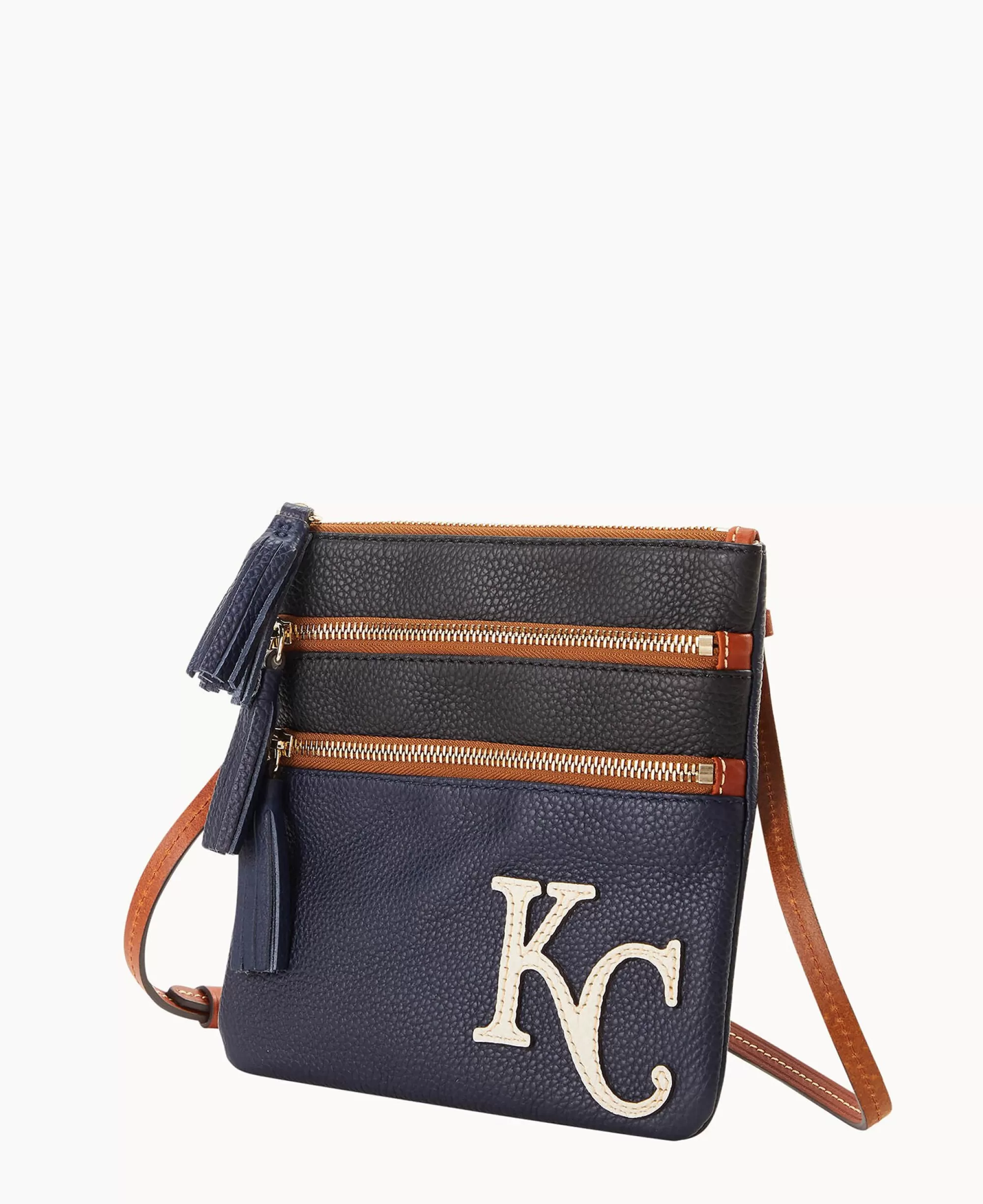 Dooney & Bourke Game Day Ready | Printed Fabric^MLB Triple Zip Crossbody