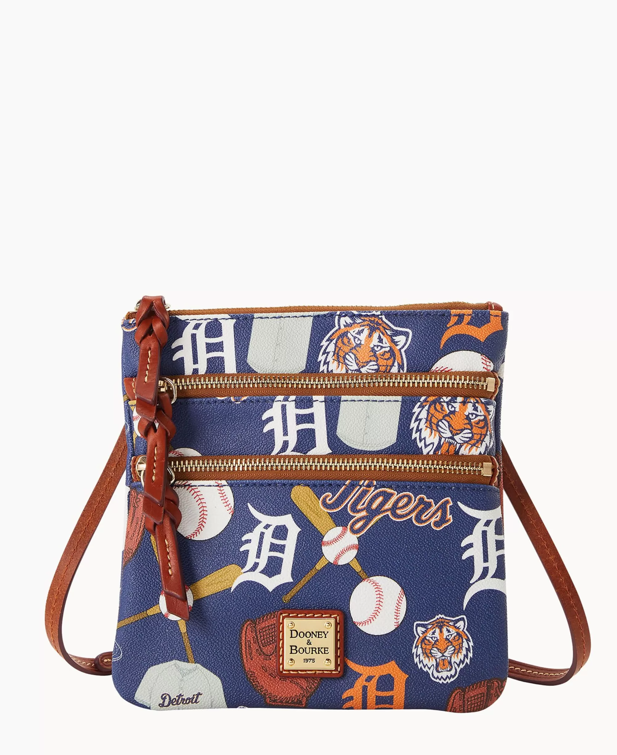 Dooney & Bourke Game Day Ready | Printed Fabric^MLB N S Triple Zip Crossbody