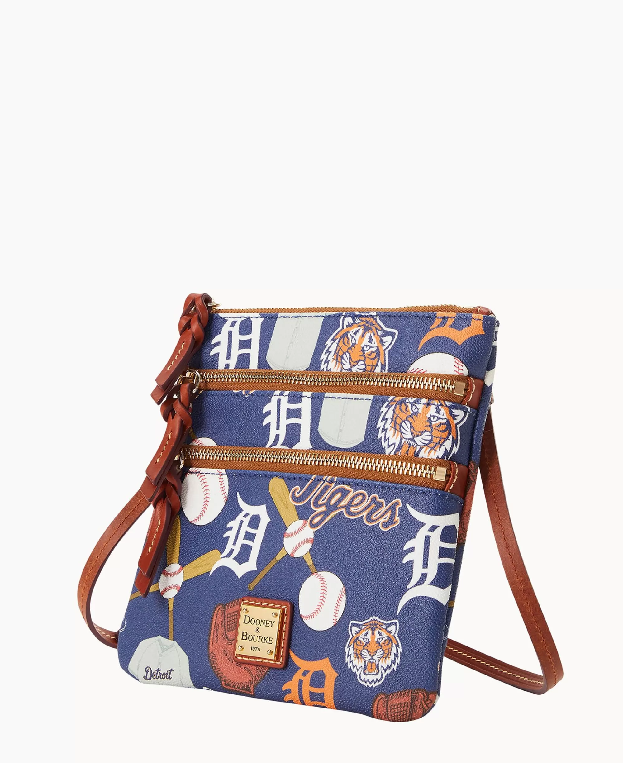 Dooney & Bourke Game Day Ready | Printed Fabric^MLB N S Triple Zip Crossbody