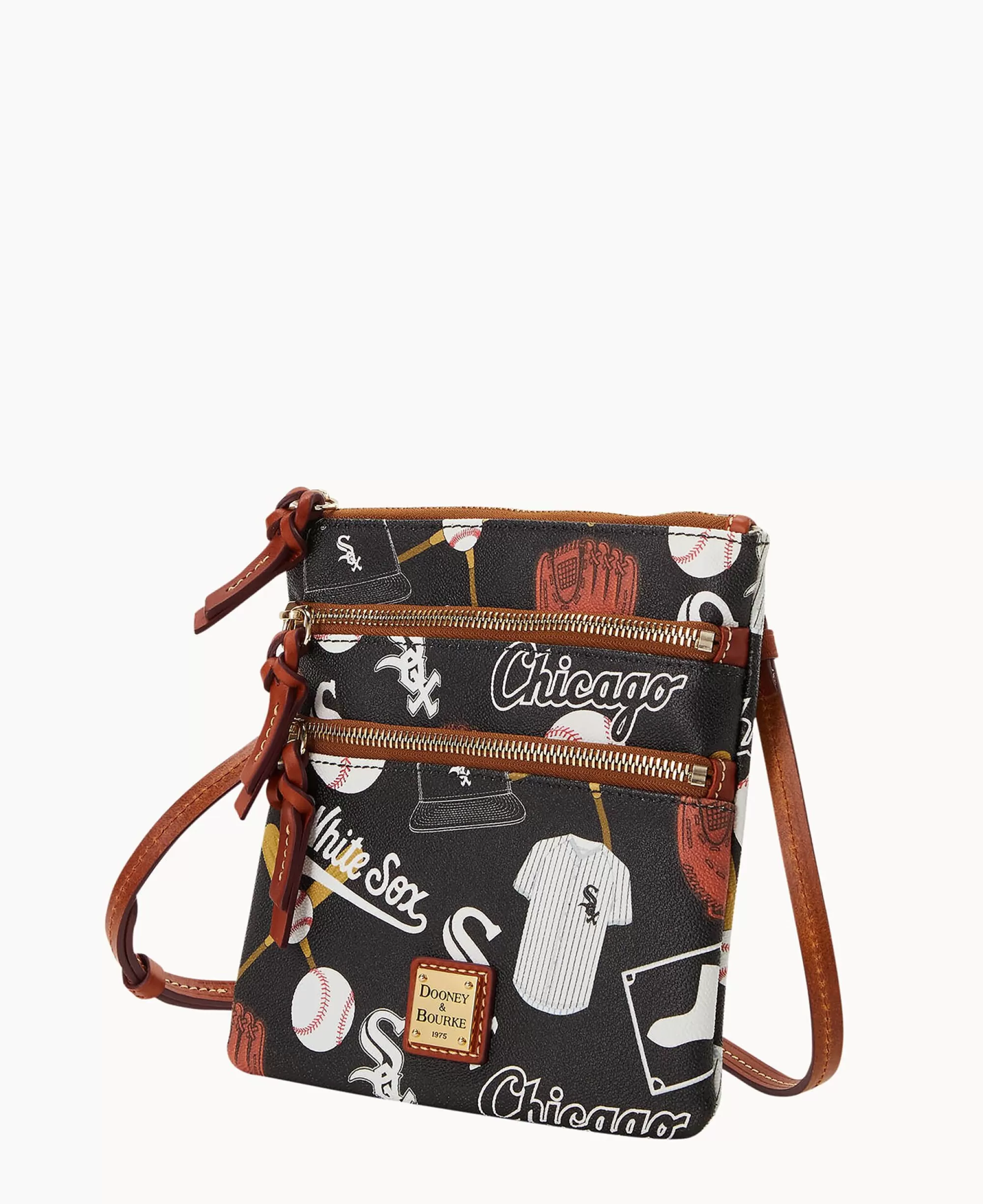 Dooney & Bourke Game Day Ready | Printed Fabric^MLB N S Triple Zip Crossbody