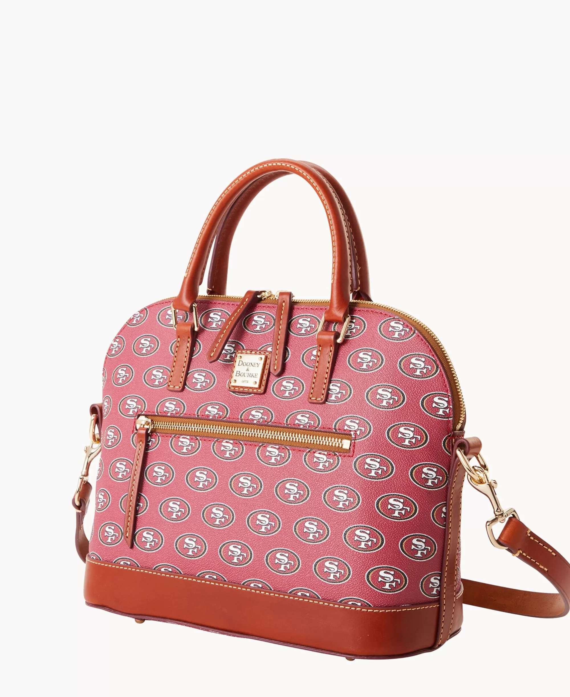 Dooney & Bourke Game Day Ready | Printed Fabric^NFL Domed Zip Satchel