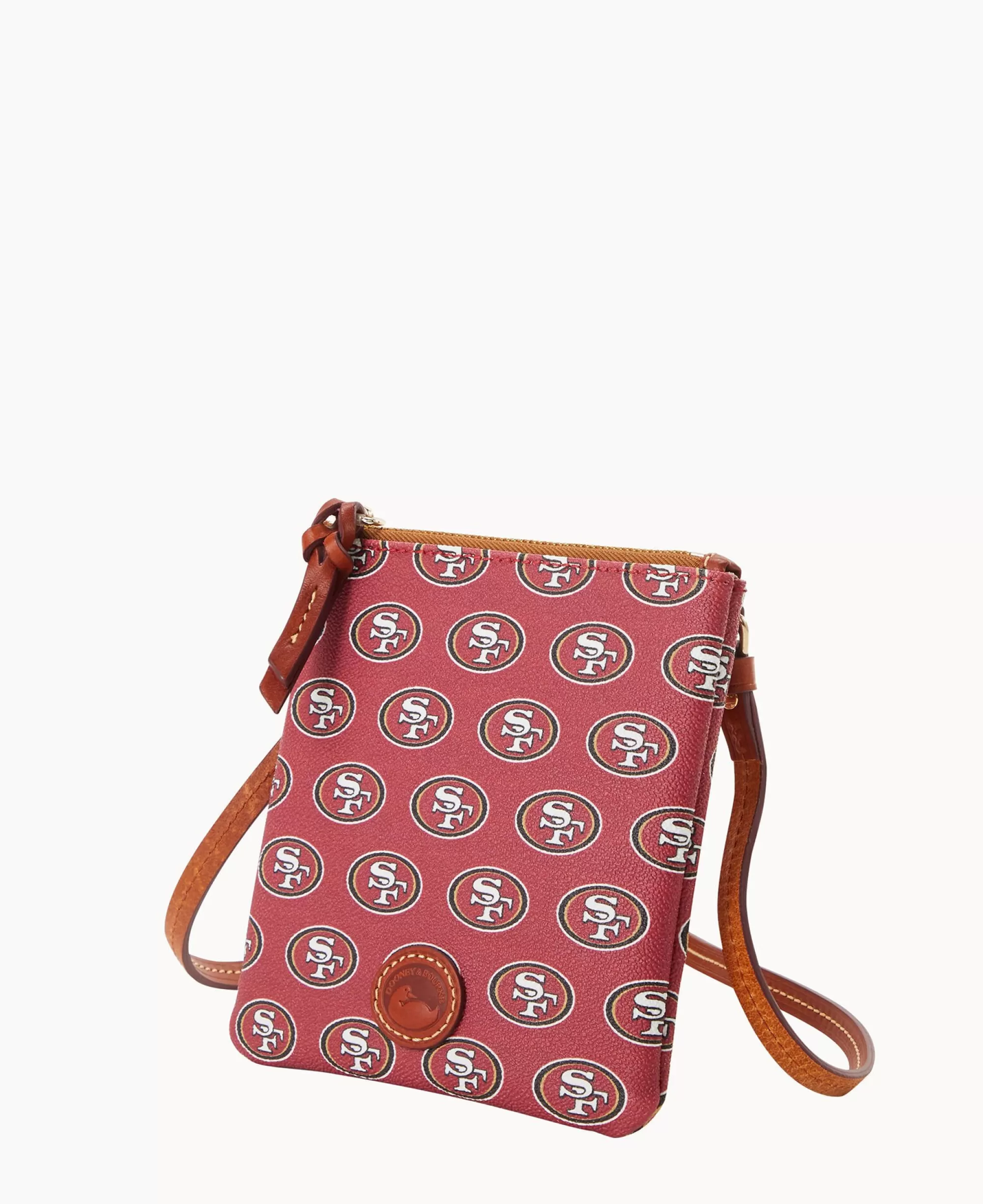 Dooney & Bourke Game Day Ready | Printed Fabric^NFL Small North South Top Zip Crossbody