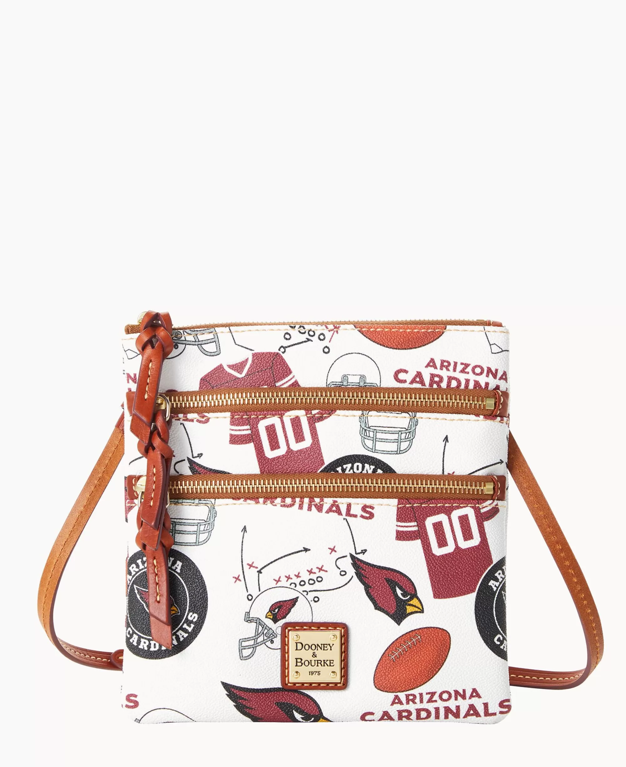 Dooney & Bourke Game Day Ready | Printed Fabric^NFL AZ N S Triple Zip Crossbody