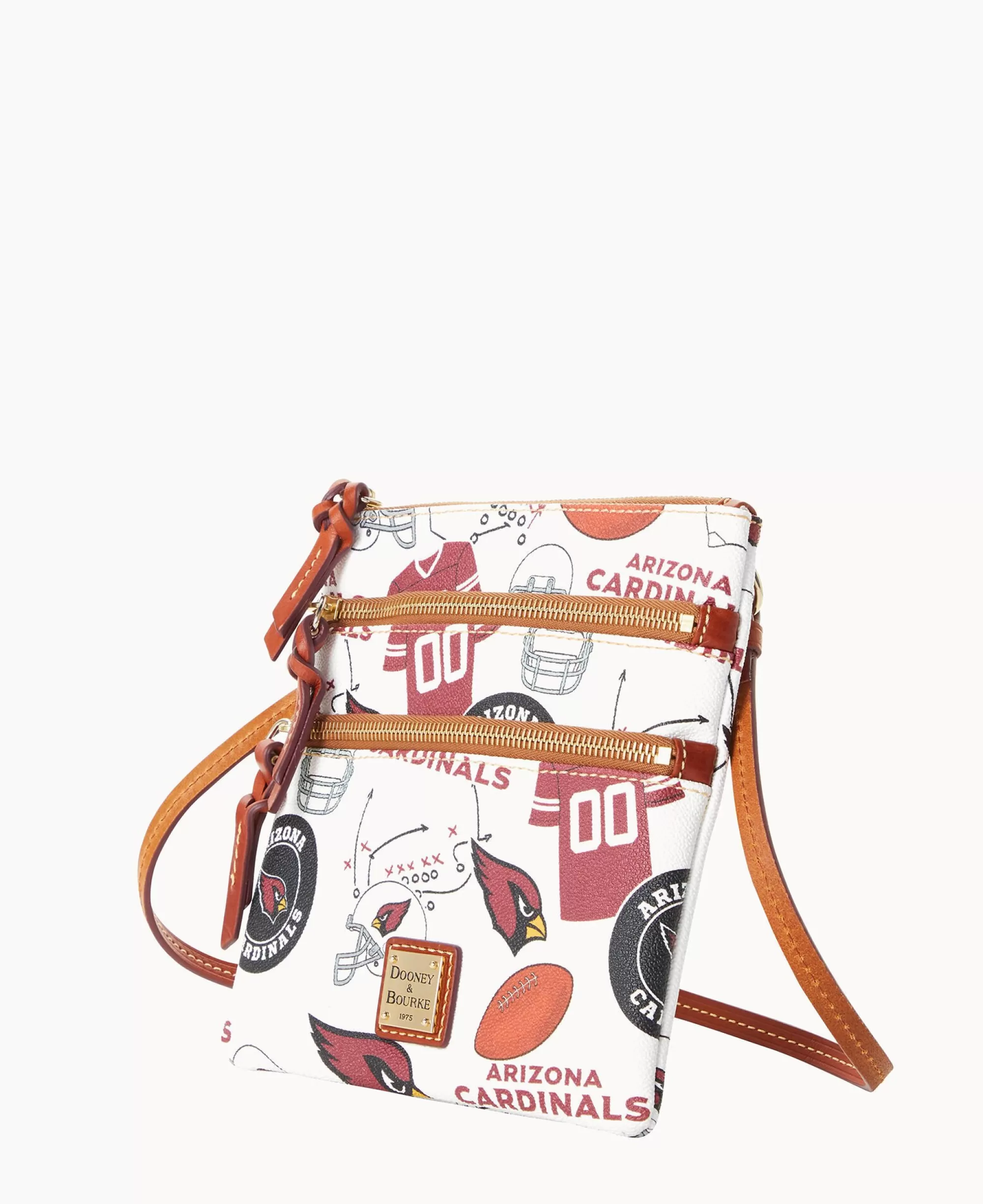 Dooney & Bourke Game Day Ready | Printed Fabric^NFL AZ N S Triple Zip Crossbody