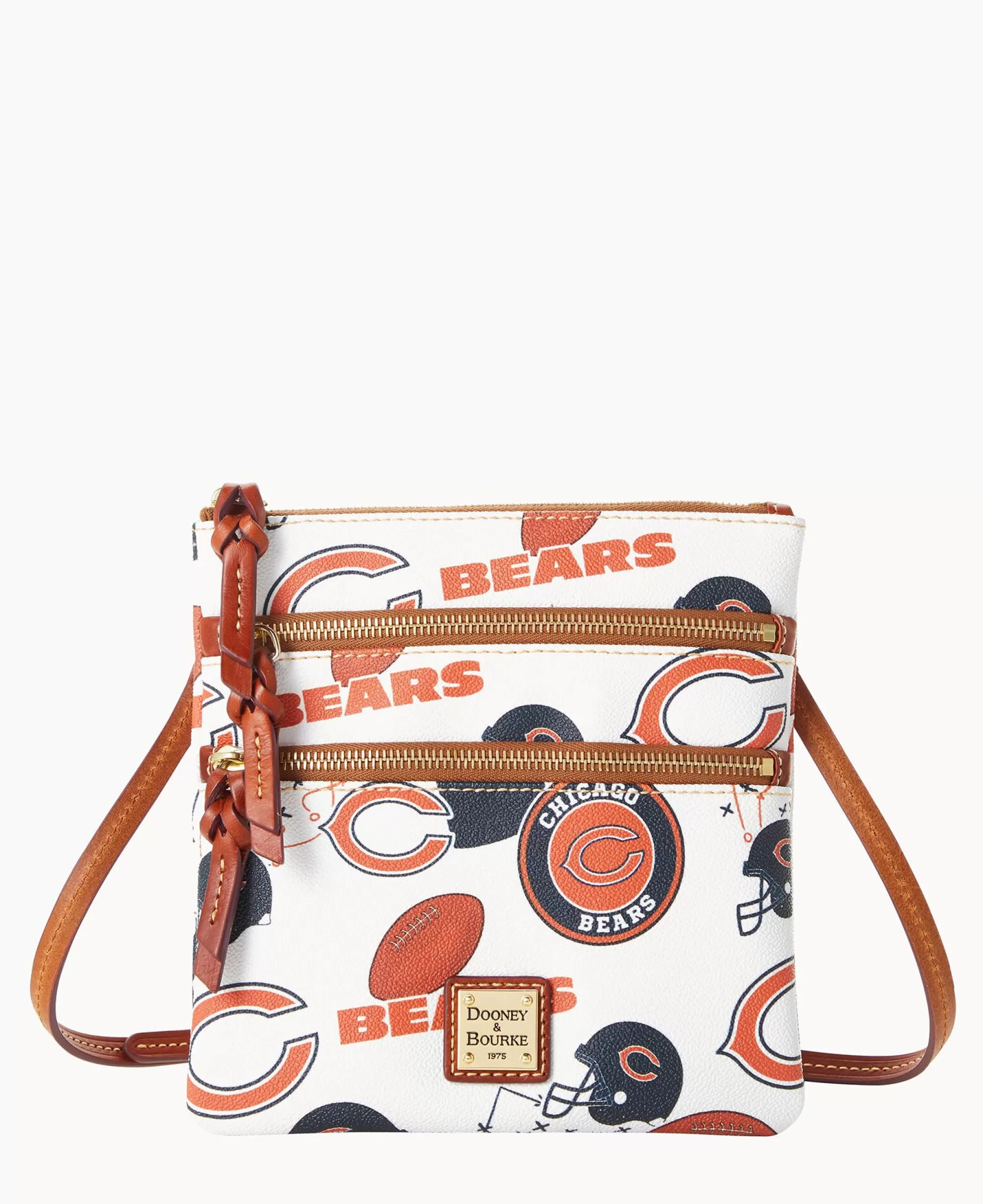 Dooney & Bourke Game Day Ready | Printed Fabric^NFL N S Triple Zip Crossbody