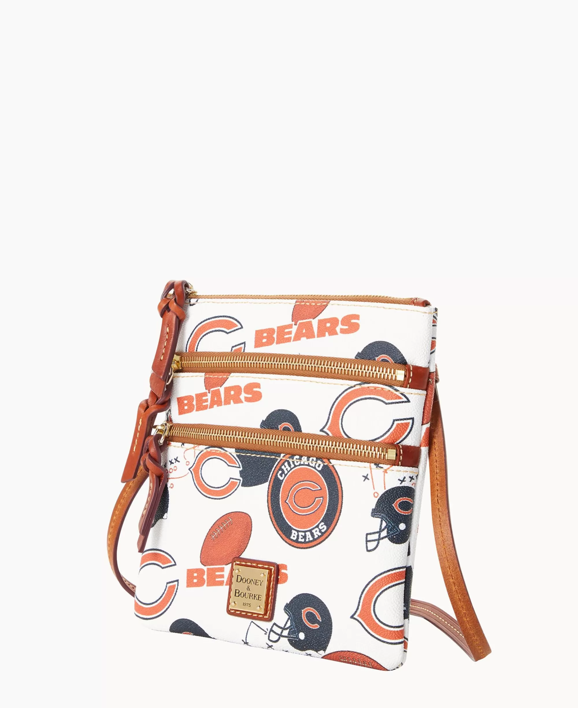 Dooney & Bourke Game Day Ready | Printed Fabric^NFL N S Triple Zip Crossbody