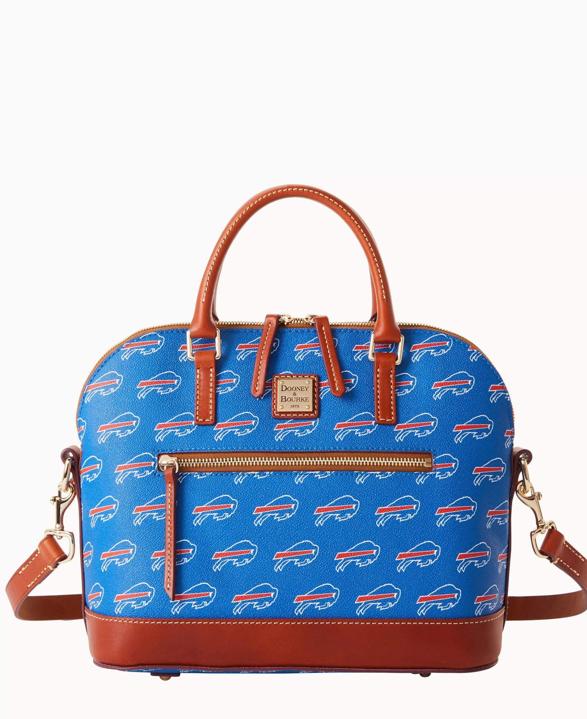 Dooney & Bourke Game Day Ready | Printed Fabric^NFL Domed Zip Satchel