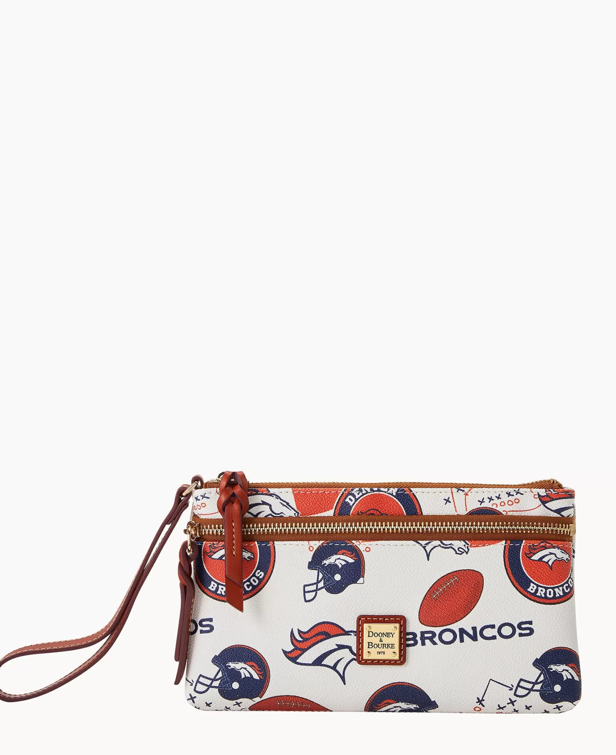 Dooney & Bourke Grab and Go | Wristlets^NFL Broncos Double Zip Wristlet