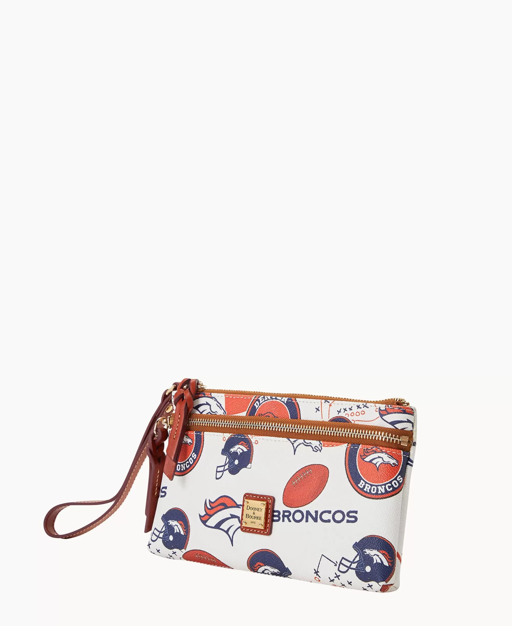 Dooney & Bourke Grab and Go | Wristlets^NFL Broncos Double Zip Wristlet