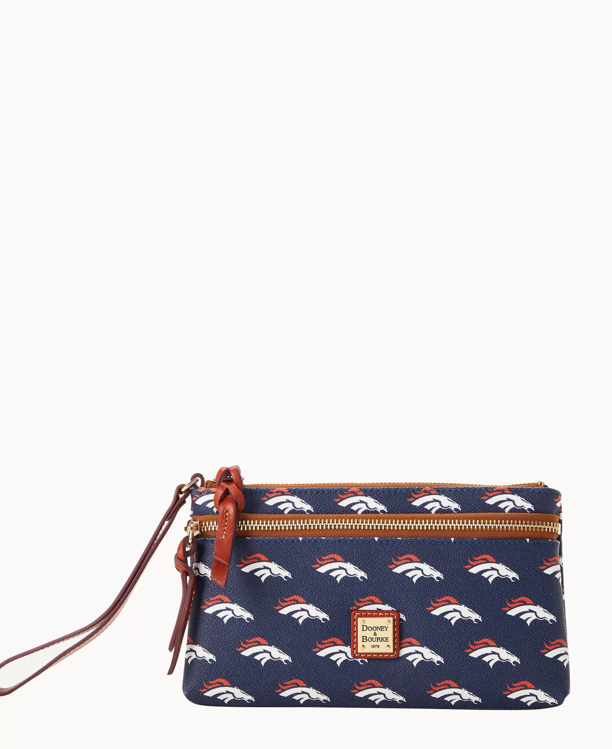 Dooney & Bourke Grab and Go | Wristlets^NFL Broncos Double Zip Wristlet