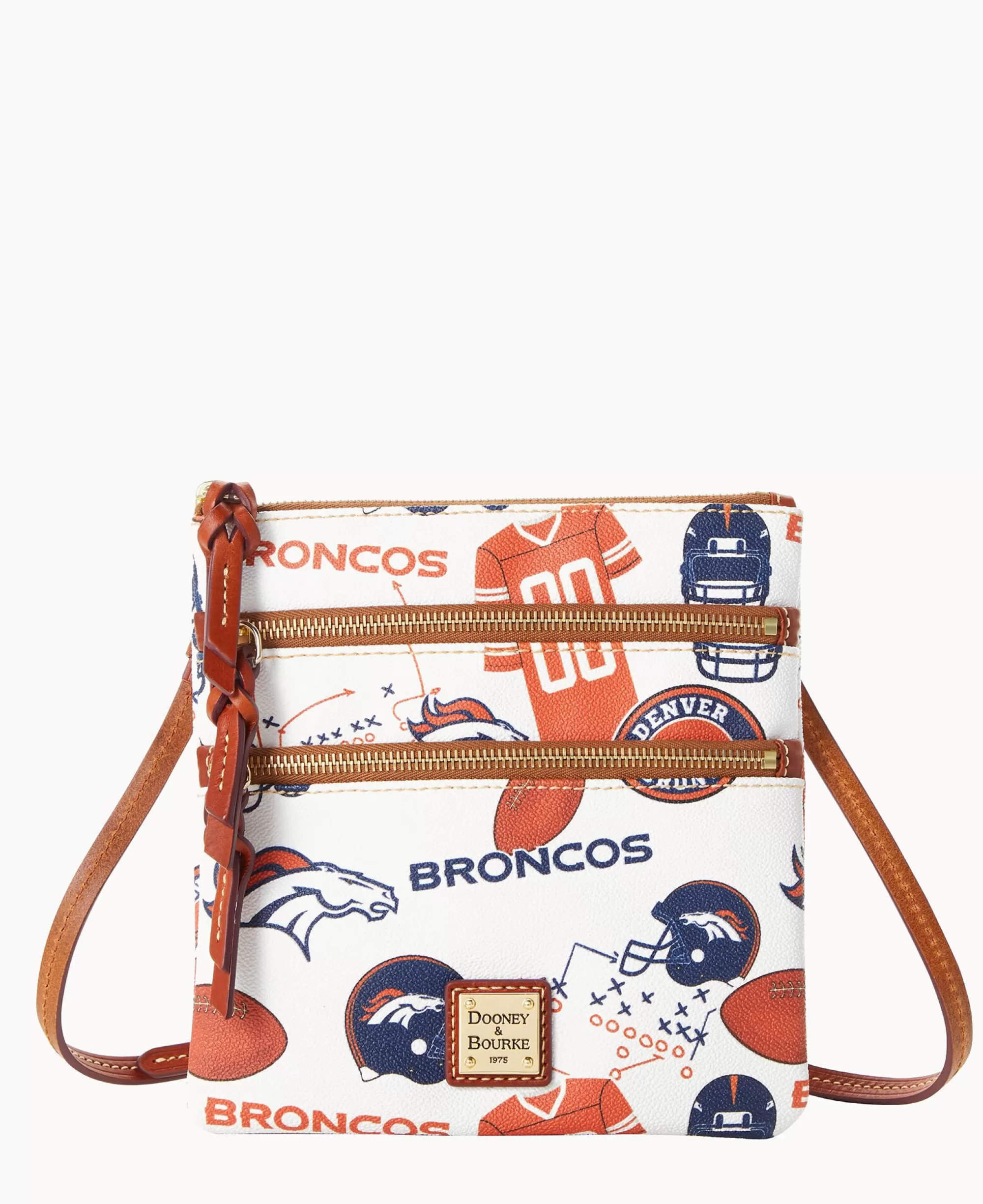 Dooney & Bourke Game Day Ready | Printed Fabric^NFL N S Triple Zip Crossbody