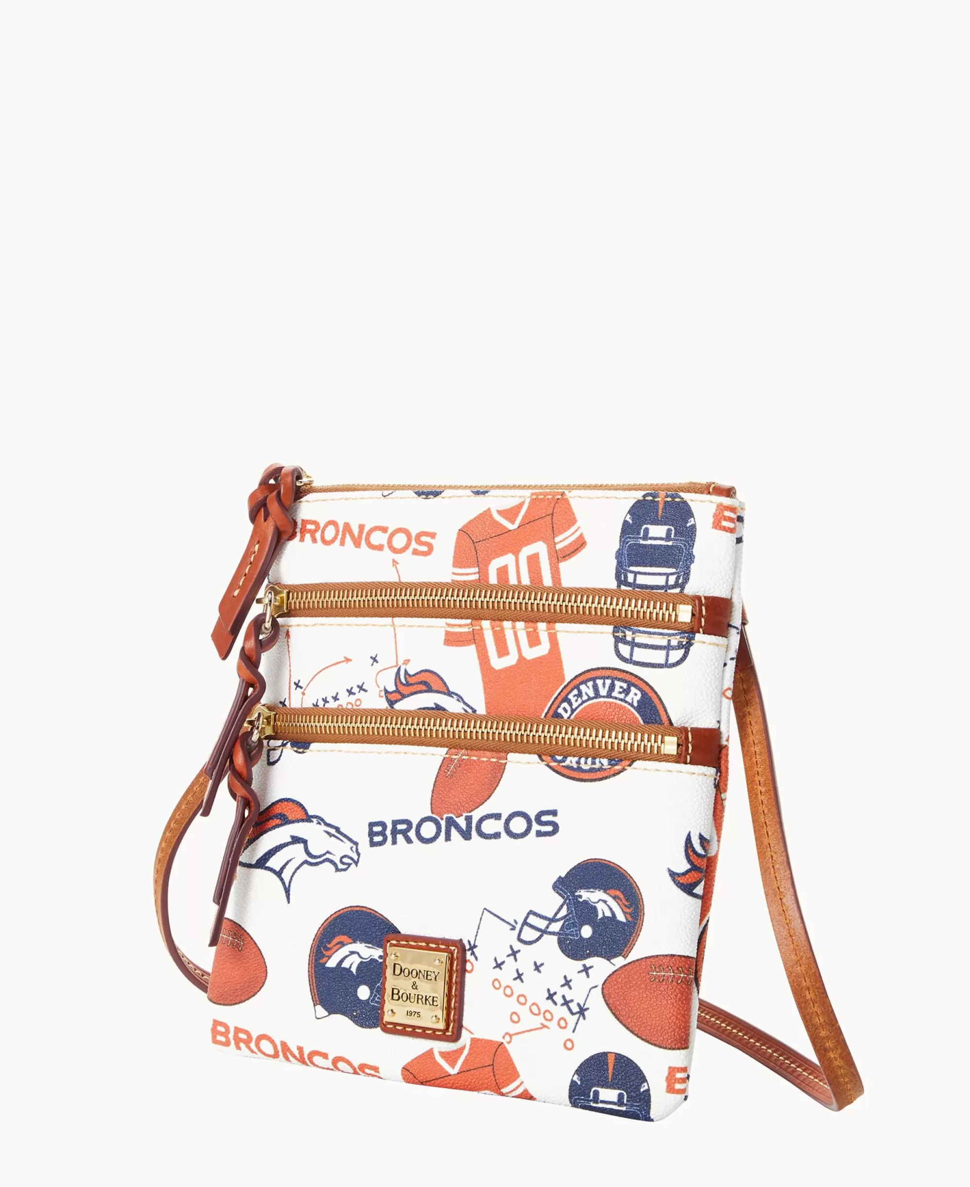 Dooney & Bourke Game Day Ready | Printed Fabric^NFL N S Triple Zip Crossbody