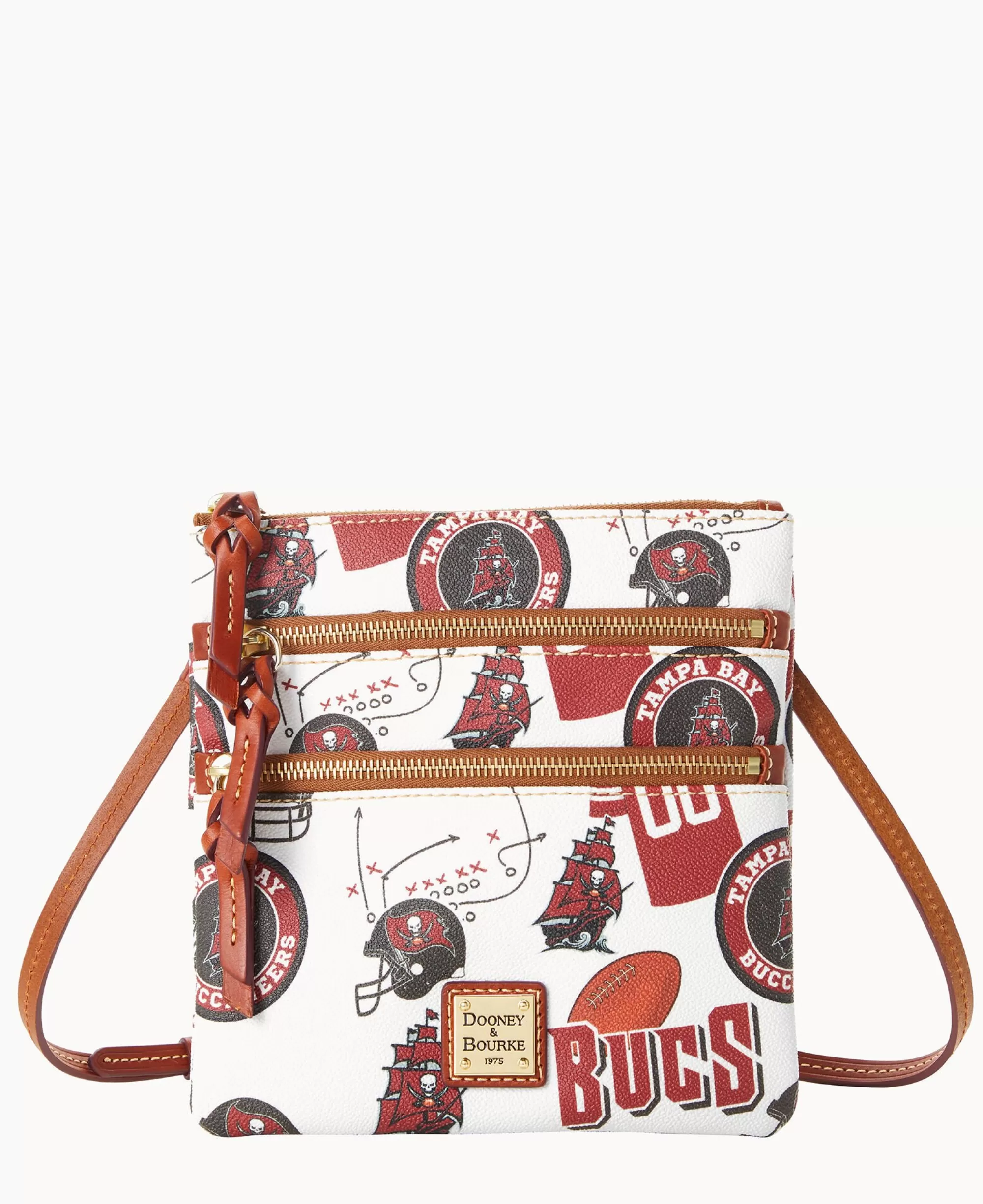 Dooney & Bourke Game Day Ready | Printed Fabric^NFL N S Triple Zip Crossbody