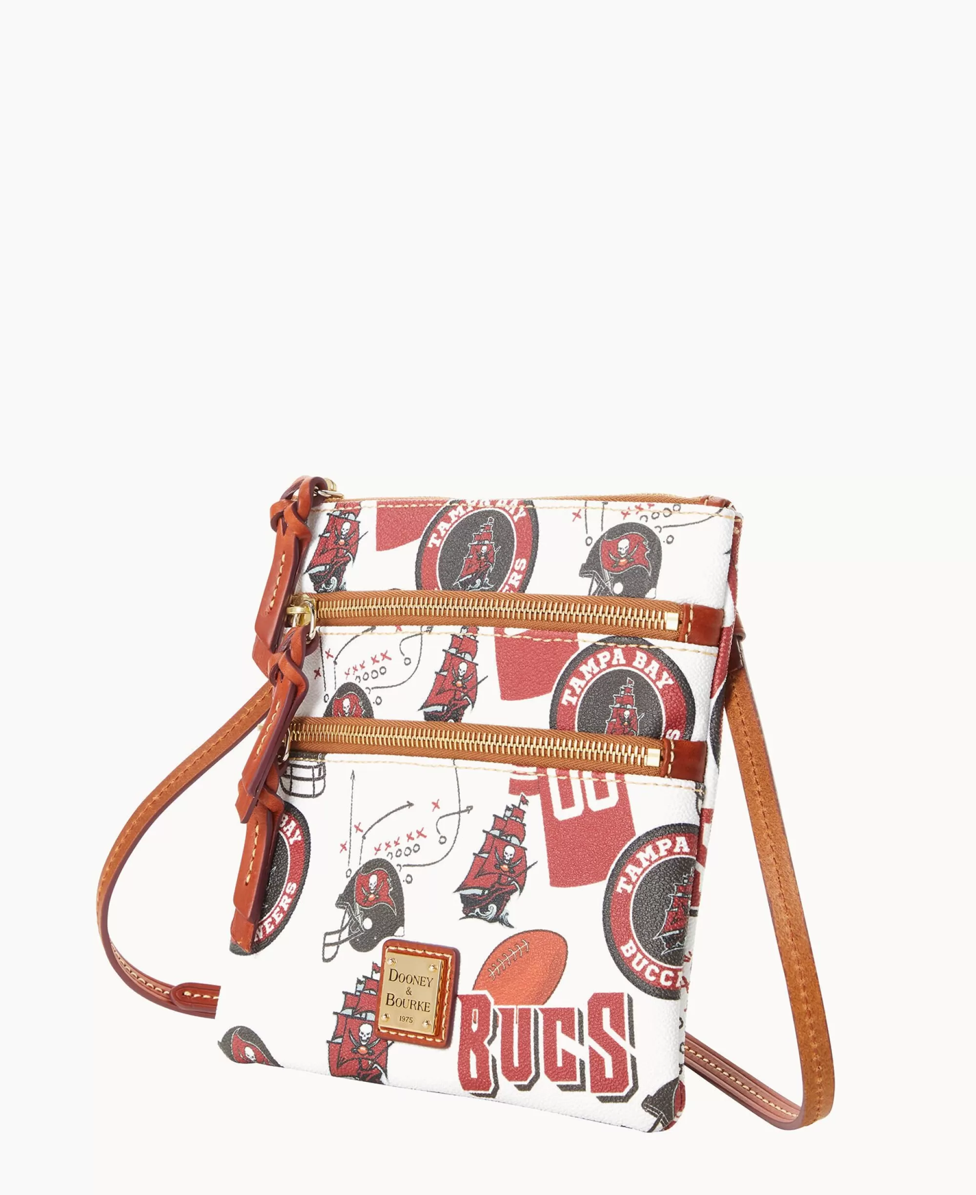 Dooney & Bourke Game Day Ready | Printed Fabric^NFL N S Triple Zip Crossbody