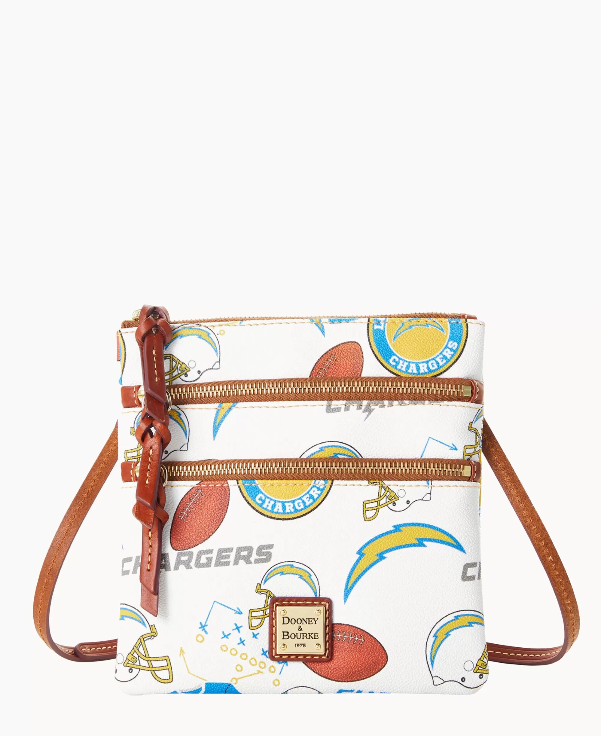 Dooney & Bourke Game Day Ready | Printed Fabric^NFL N S Triple Zip Crossbody