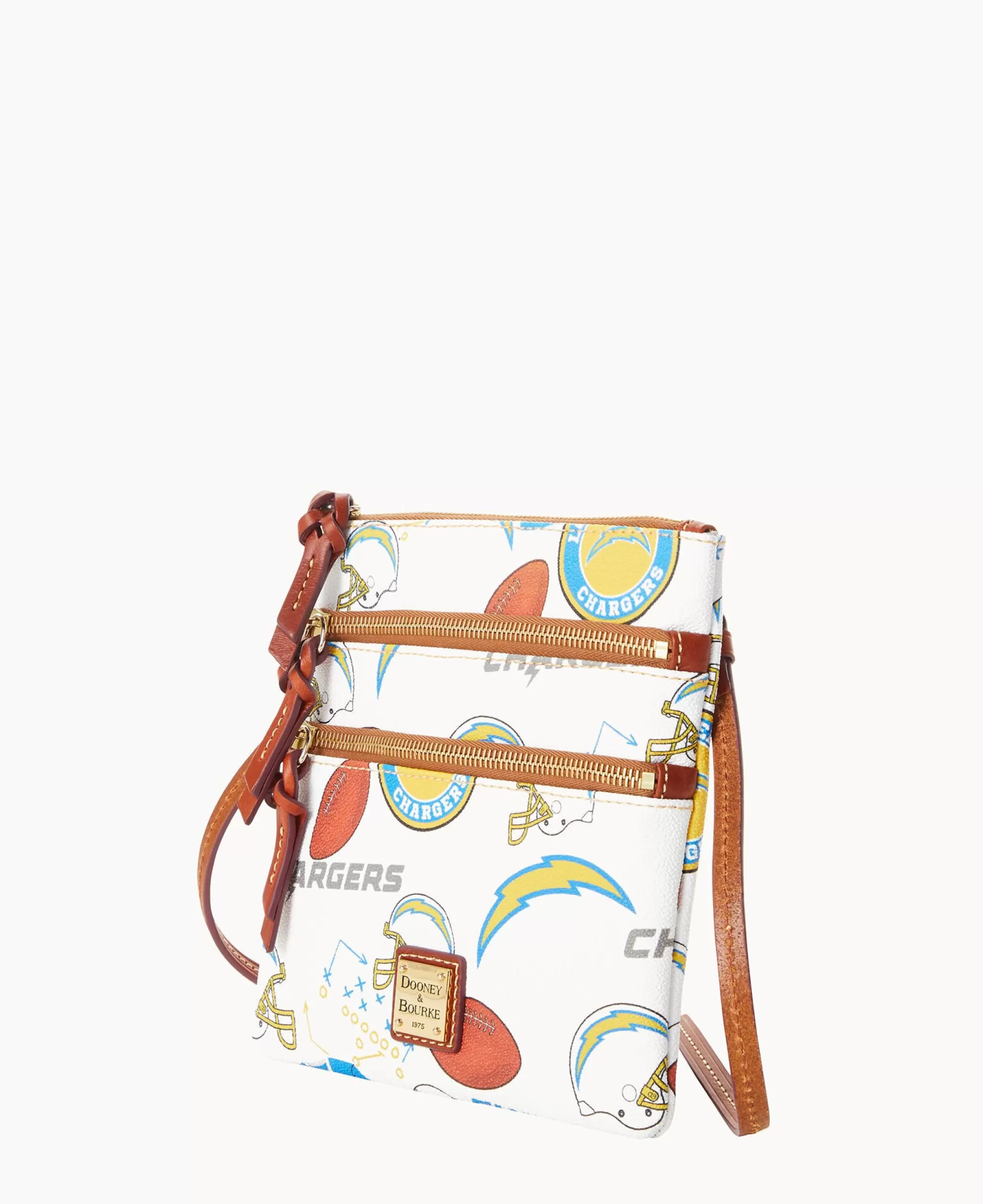 Dooney & Bourke Game Day Ready | Printed Fabric^NFL N S Triple Zip Crossbody