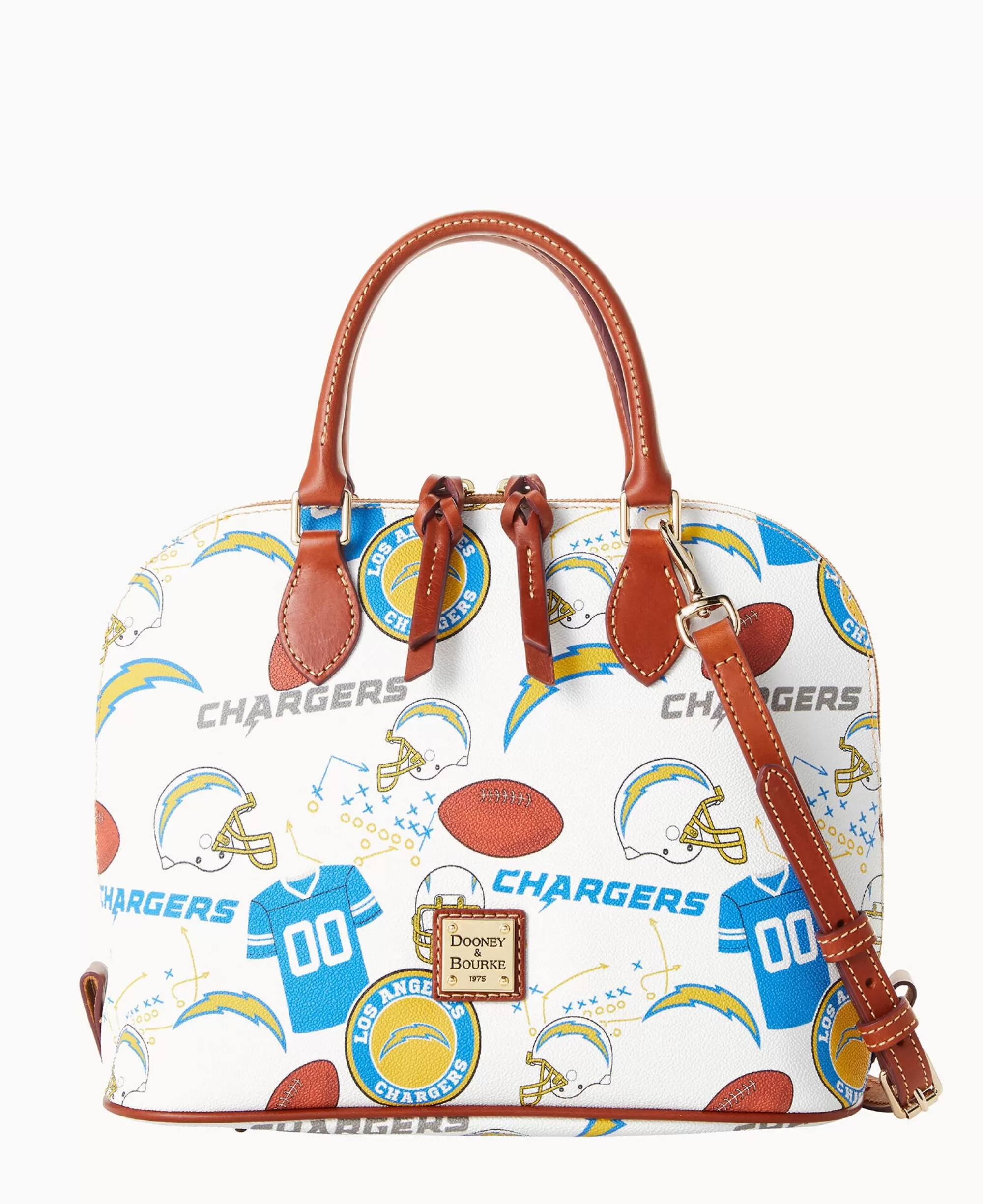 Dooney & Bourke Game Day Ready | Printed Fabric^NFL Zip Zip Satchel