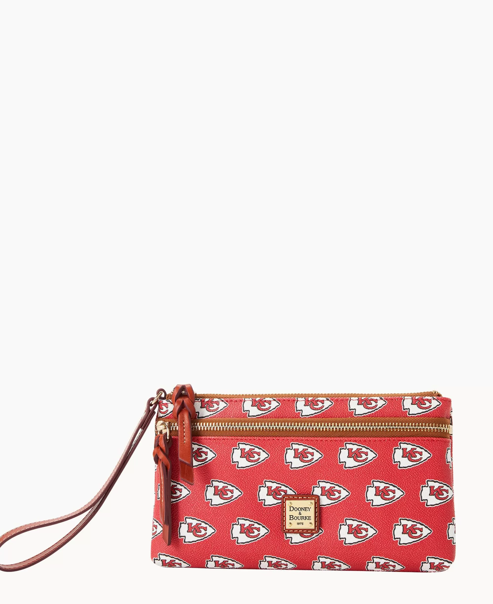 Dooney & Bourke Grab and Go | Wristlets^NFL Chiefs Double Zip Wristlet