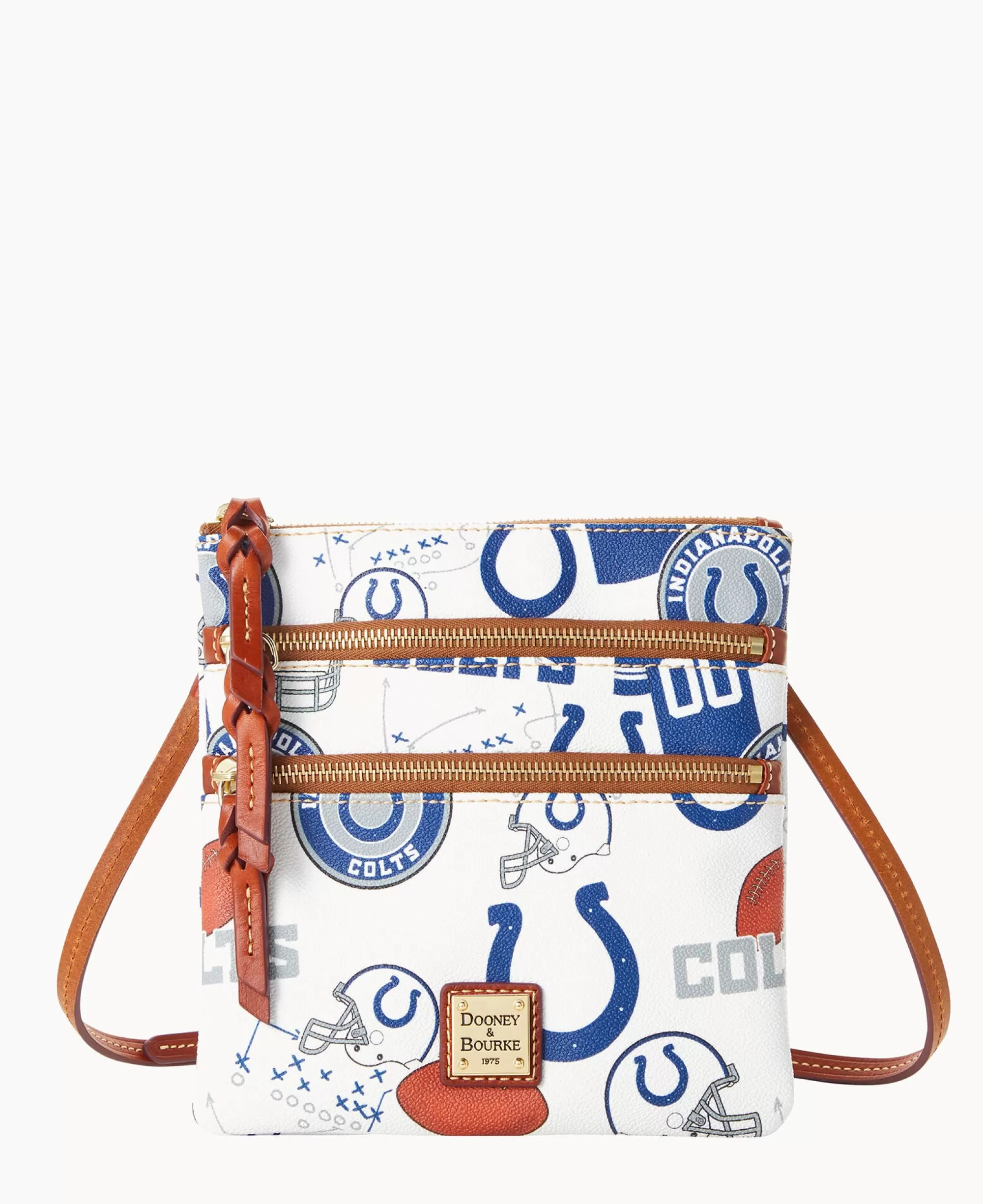 Dooney & Bourke Game Day Ready | Printed Fabric^NFL N S Triple Zip Crossbody