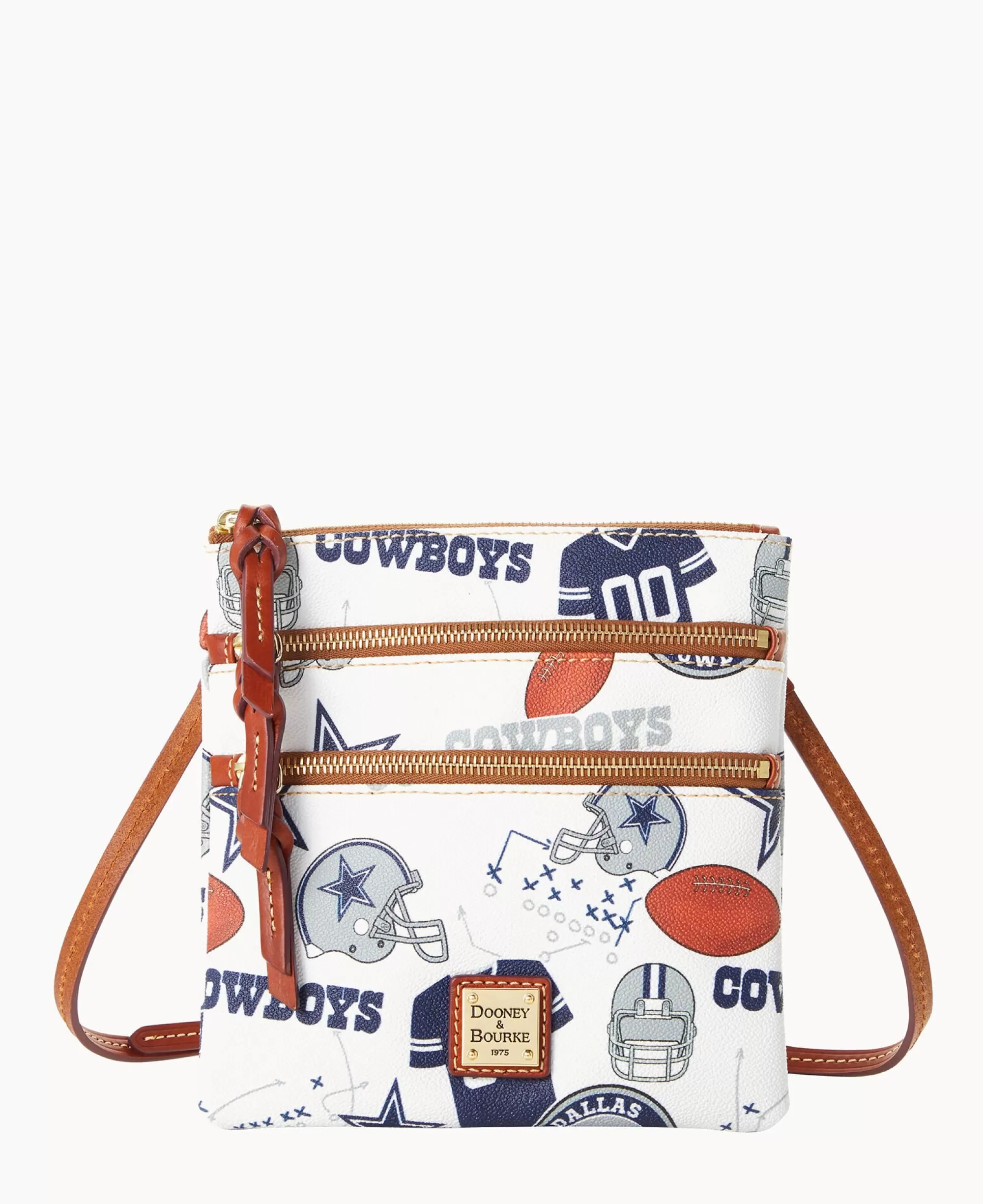 Dooney & Bourke Game Day Ready | Printed Fabric^NFL N S Triple Zip Crossbody