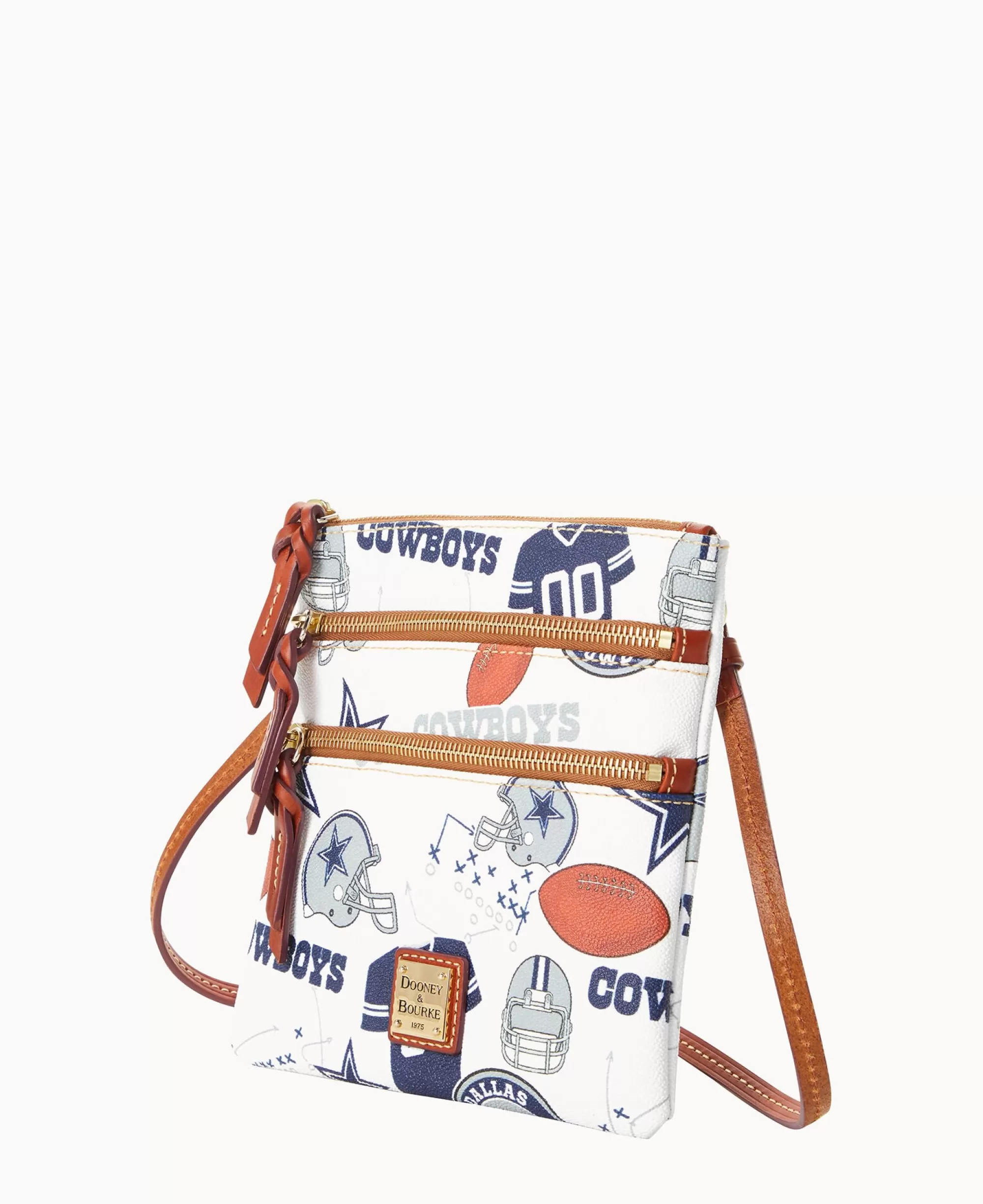 Dooney & Bourke Game Day Ready | Printed Fabric^NFL N S Triple Zip Crossbody