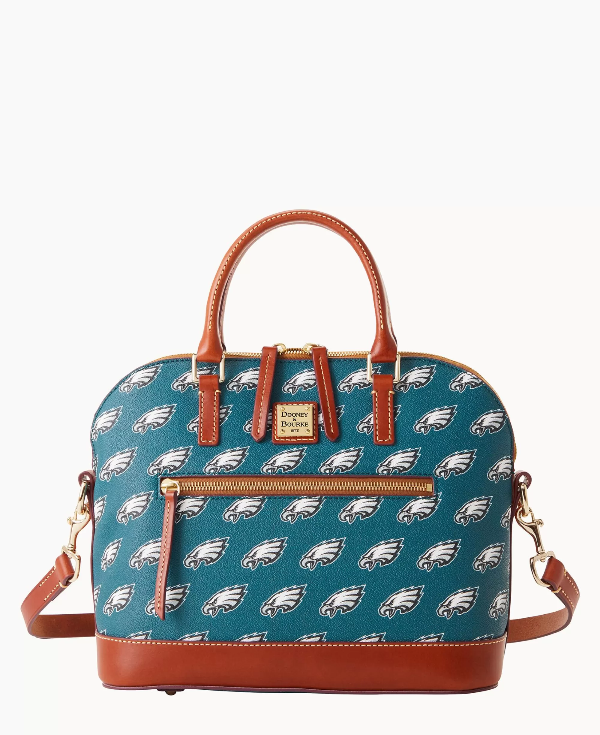 Dooney & Bourke Game Day Ready | Printed Fabric^NFL Domed Zip Satchel