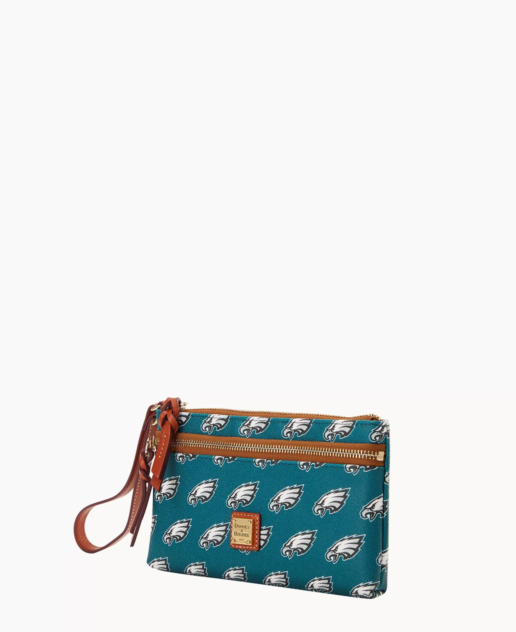 Dooney & Bourke Grab and Go | Wristlets^NFL Eagles Double Zip Wristlet