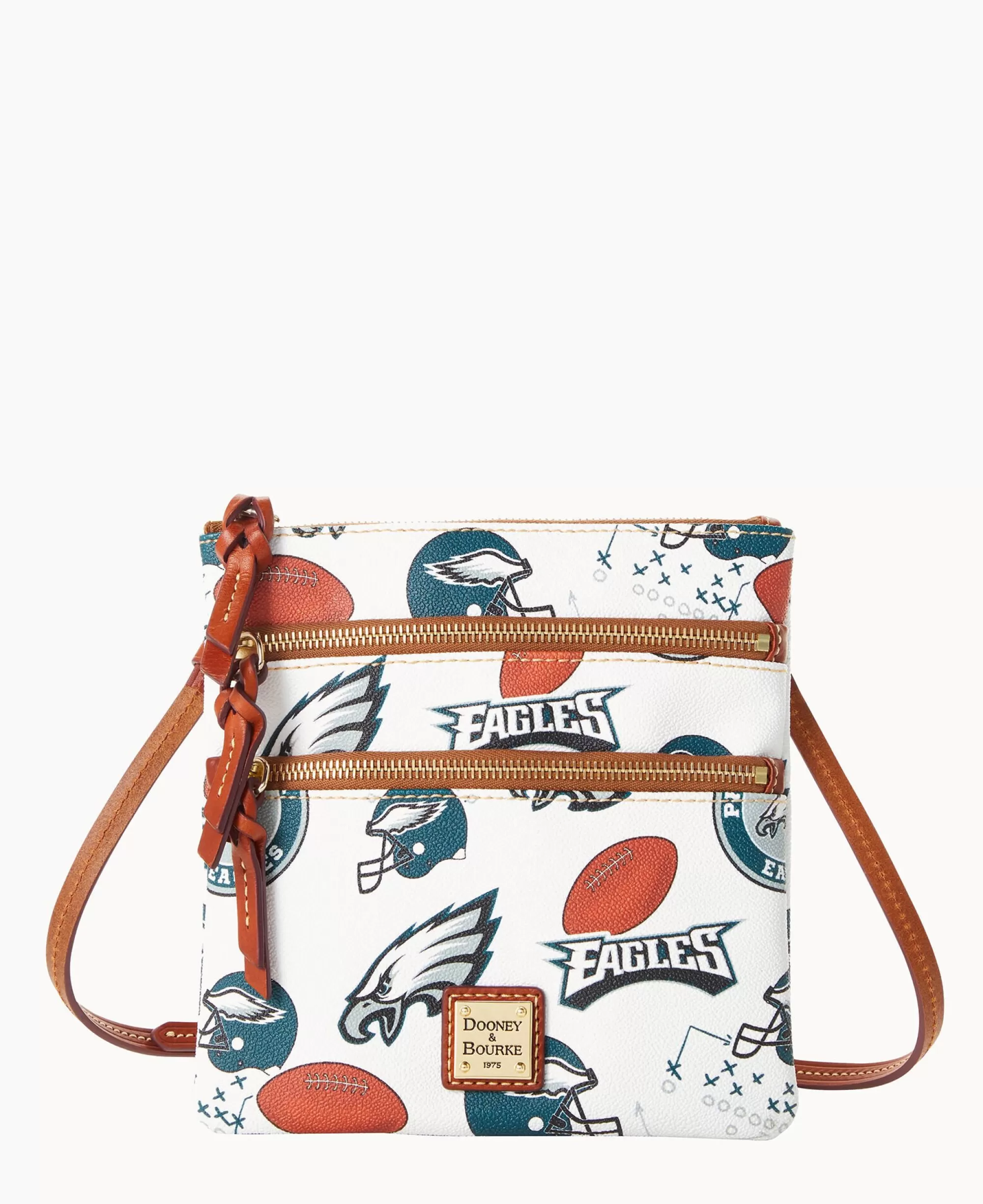 Dooney & Bourke Game Day Ready | Printed Fabric^NFL N S Triple Zip Crossbody