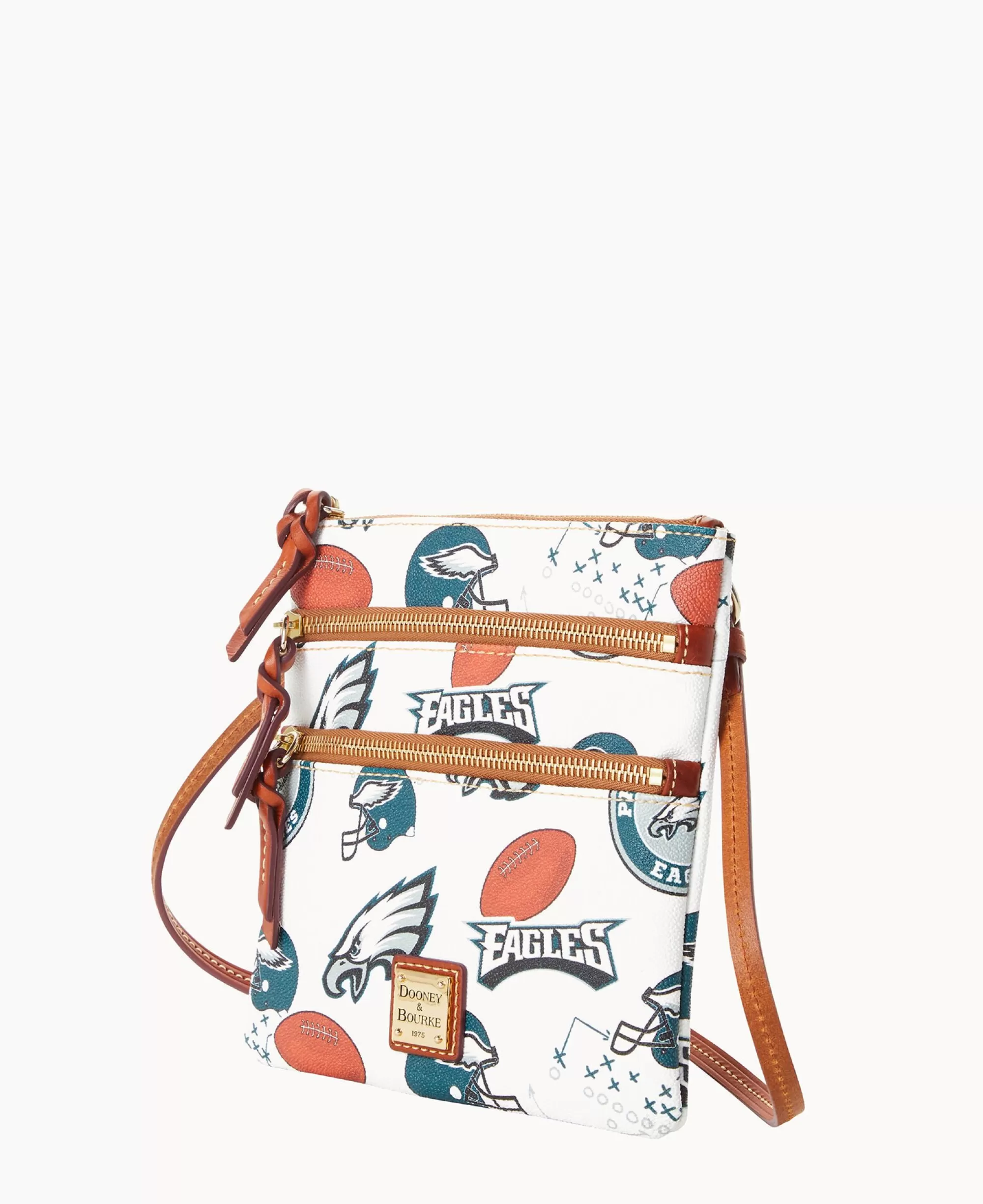 Dooney & Bourke Game Day Ready | Printed Fabric^NFL N S Triple Zip Crossbody