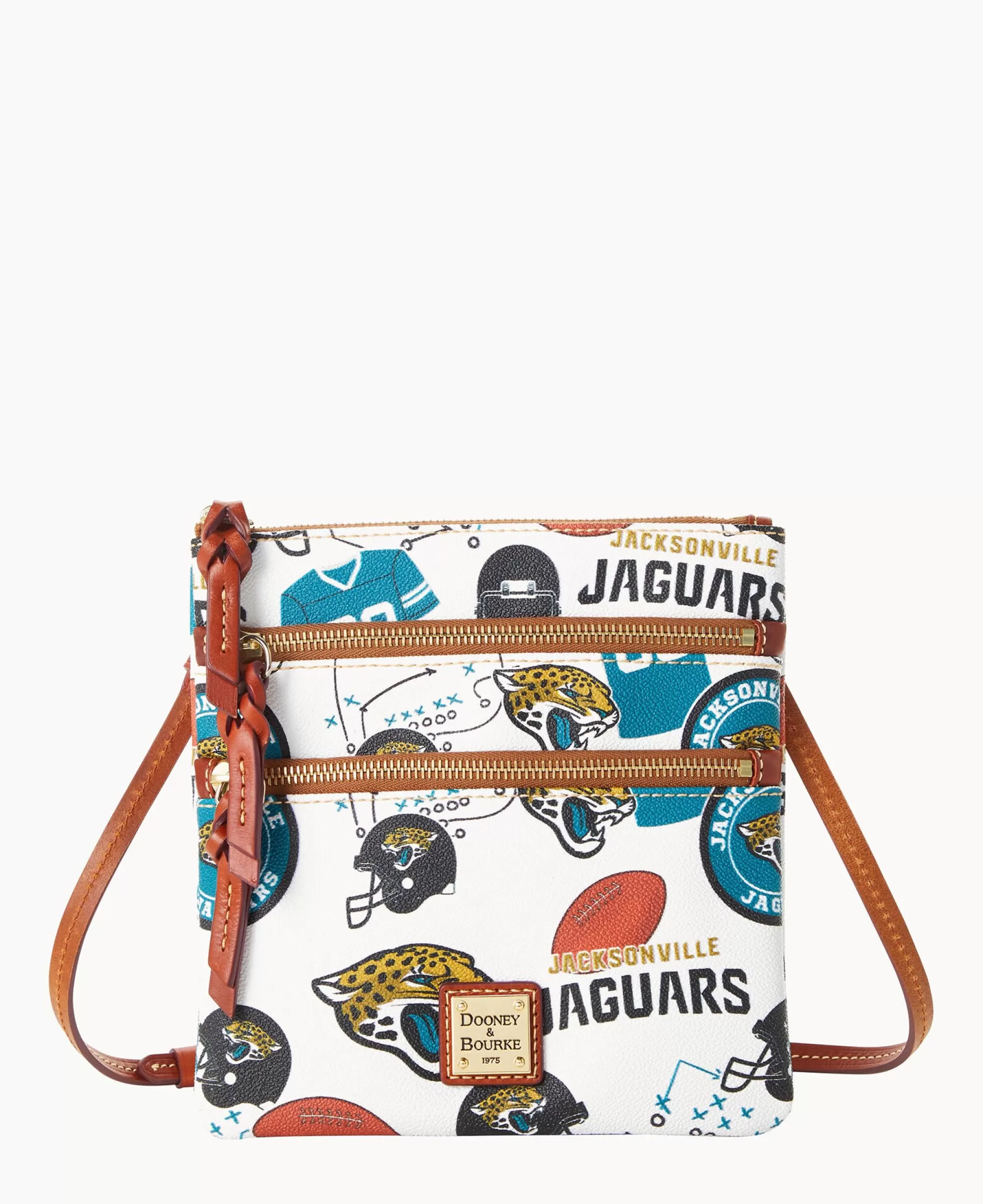 Dooney & Bourke Game Day Ready | Printed Fabric^NFL N S Triple Zip Crossbody