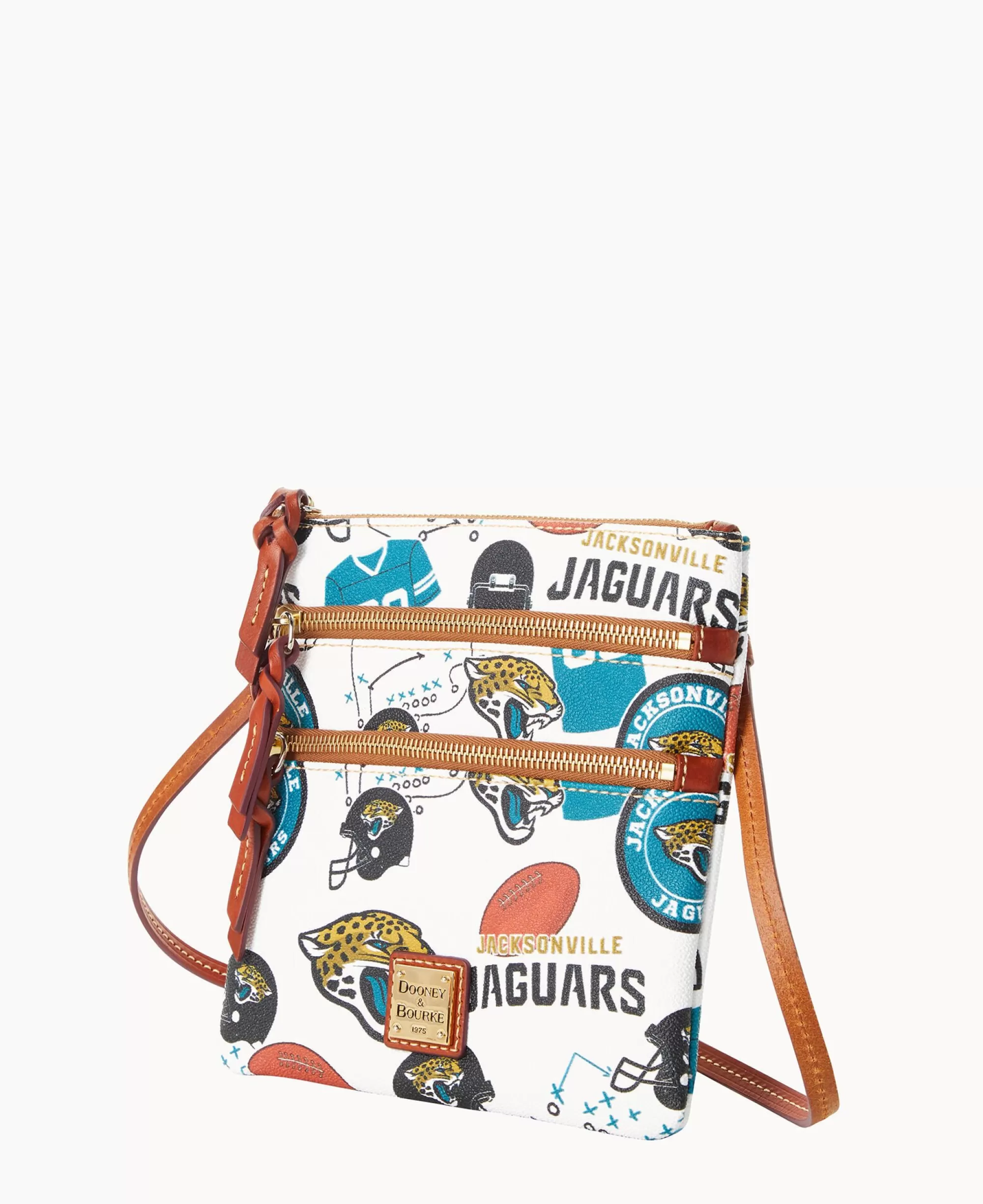 Dooney & Bourke Game Day Ready | Printed Fabric^NFL N S Triple Zip Crossbody