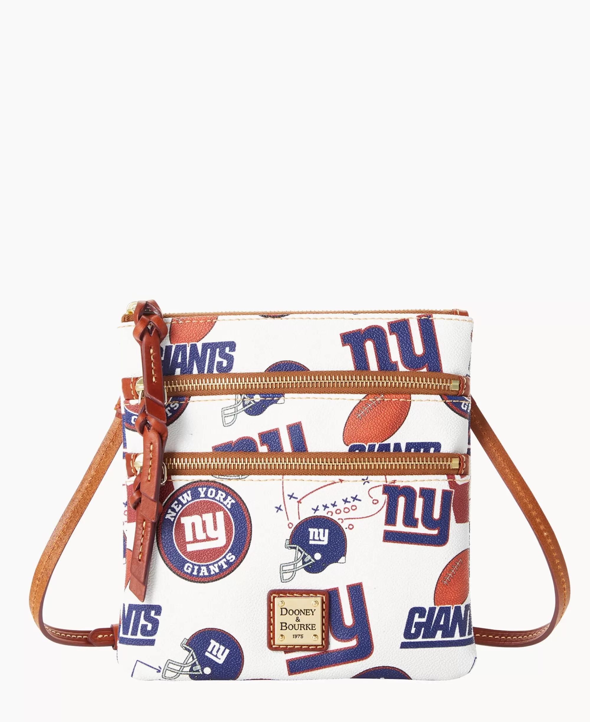 Dooney & Bourke Game Day Ready | Printed Fabric^NFL NY N S Triple Zip Crossbody