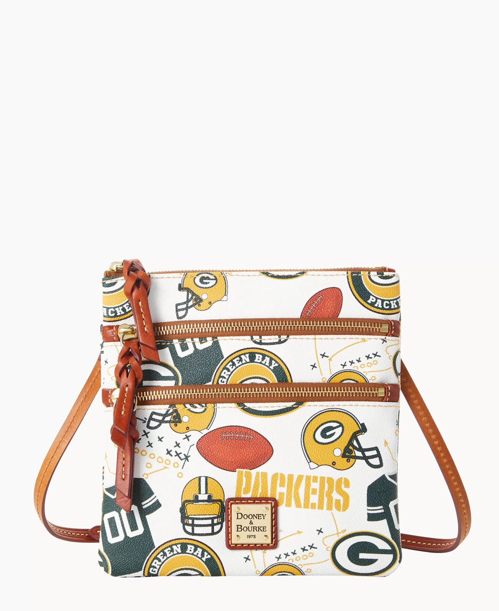 Dooney & Bourke Game Day Ready | Printed Fabric^NFL N S Triple Zip Crossbody