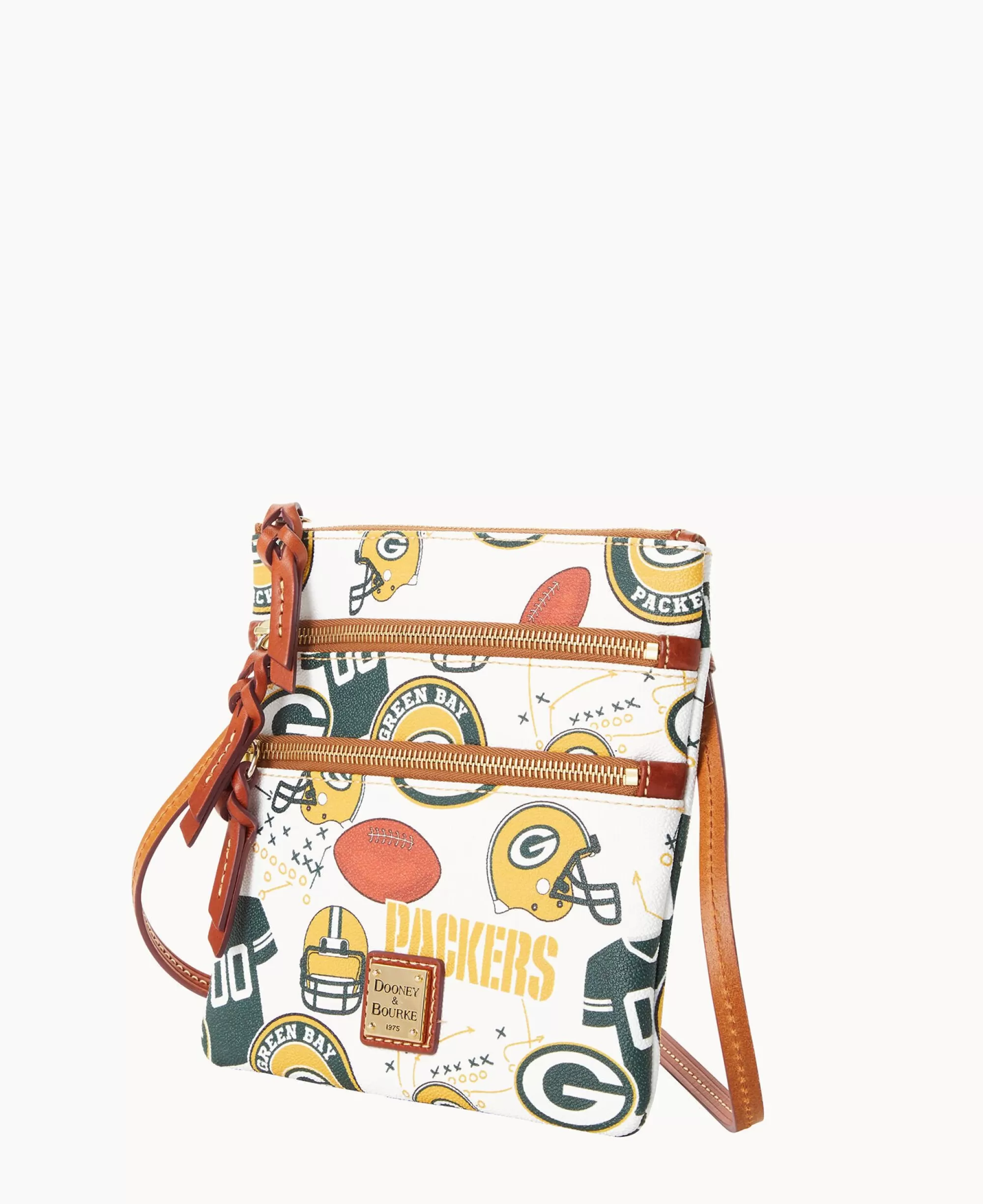 Dooney & Bourke Game Day Ready | Printed Fabric^NFL N S Triple Zip Crossbody