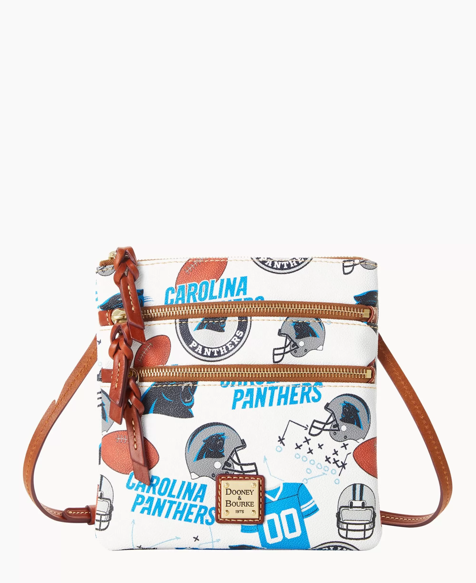 Dooney & Bourke Game Day Ready | Printed Fabric^NFL N S Triple Zip Crossbody