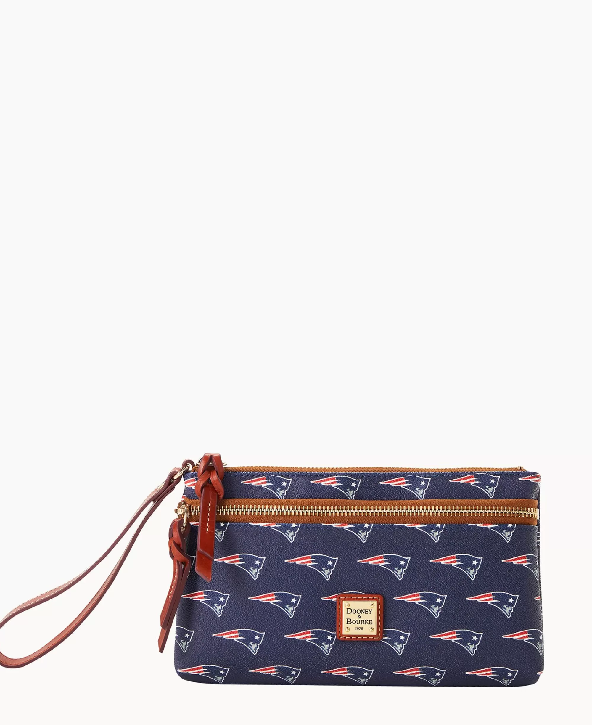 Dooney & Bourke Grab and Go | Wristlets^NFL Patriots Double Zip Wristlet